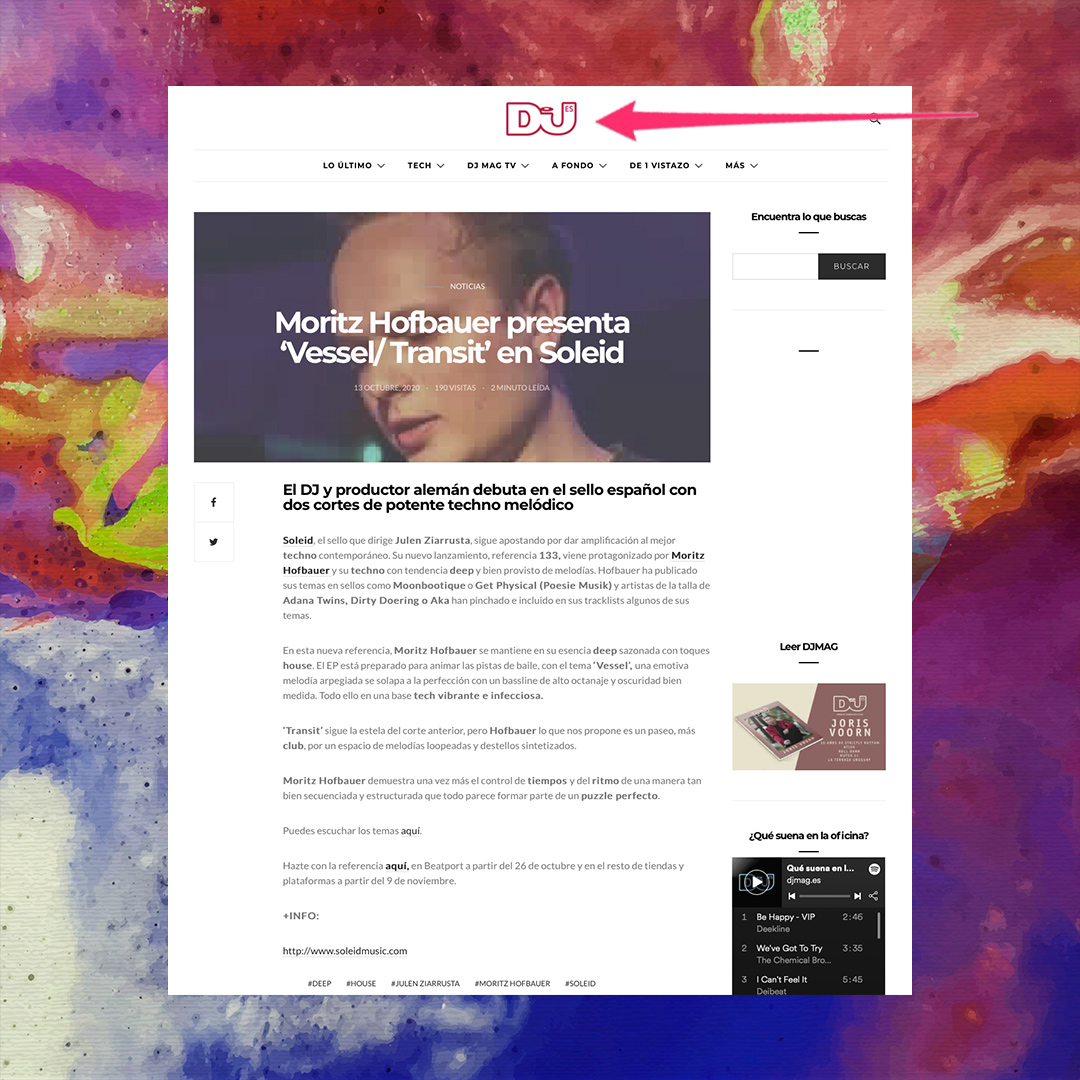 <a href="/DJMagEs/">DJMag España</a> writes a fantastic article on our next <a href="/moritzhofbauer/">Moritz Hofbauer</a> release.
Stay tuned next 28th of this month.
Read the article:
djmag.es/moritz-hofbaue…
Listen for free:
soundcloud.com/soleid/sets/mo…
Preorder:
sokubumusic.ampsuite.com/releases/links…
Thx for support!<3
..stay safe
#melodictechno #techno
