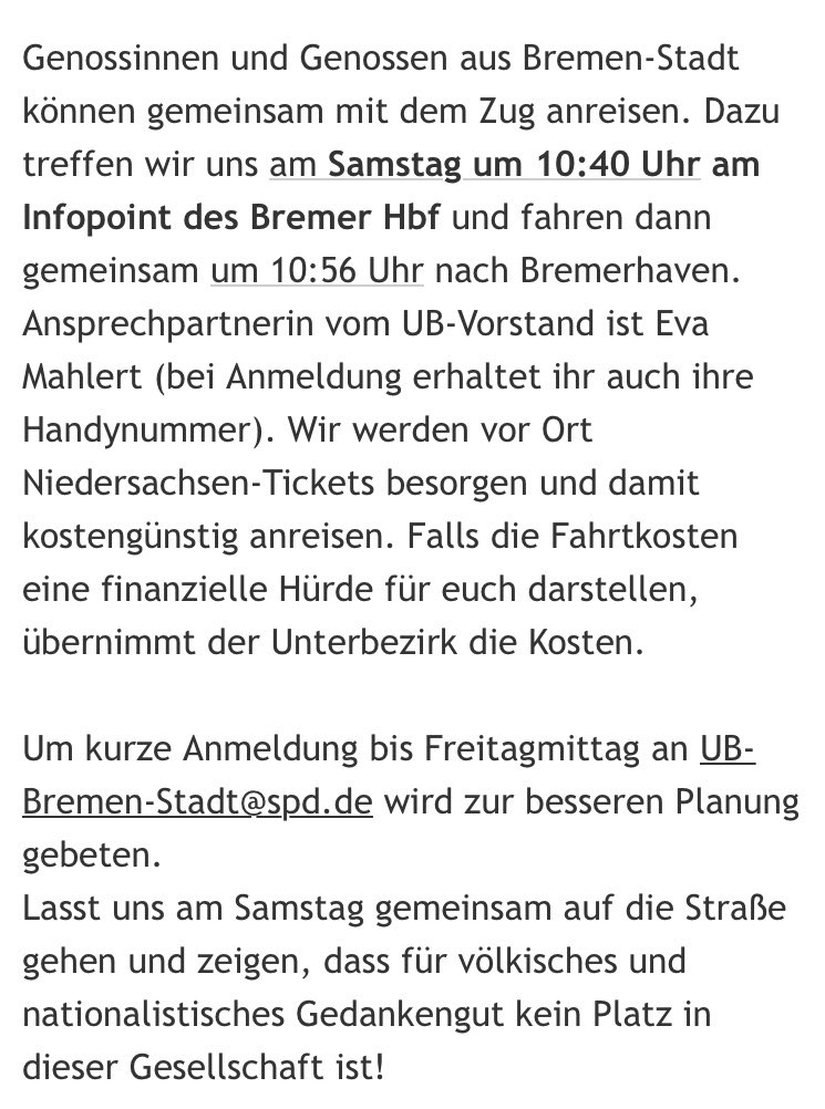 RecaiAytas's tweet photo. #Demoaufruf : Nazi-Aufmarsch in #Bremerhaven verhindern! #FCKNZS #SPD https://t.co/r9agtuICh6