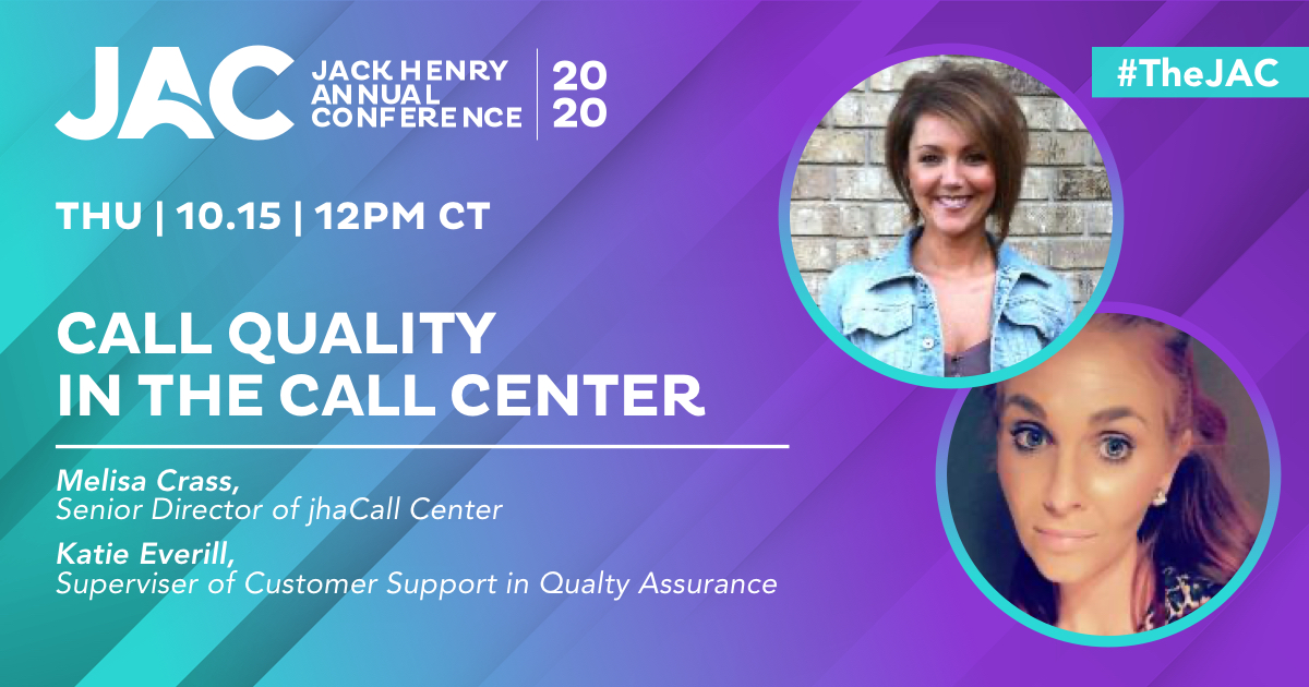 Call quality is more important than ever. Learn more at our next session in 30 minutes. #TheJAC