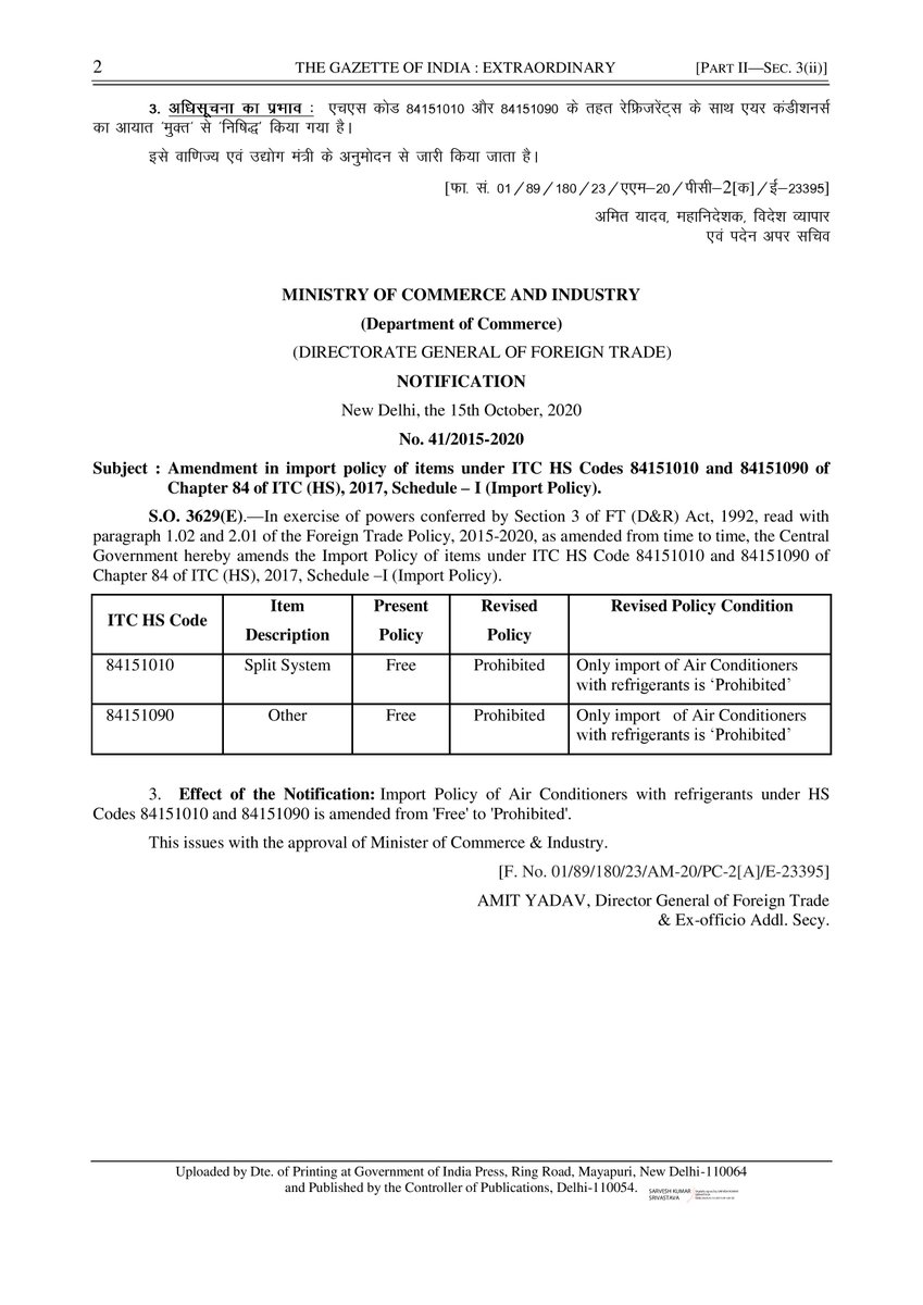 CNBCTV18Live's tweet image. #JustIn | India bans import of ACs with Refrigerants with immediate effect

@rituparnabhuyan