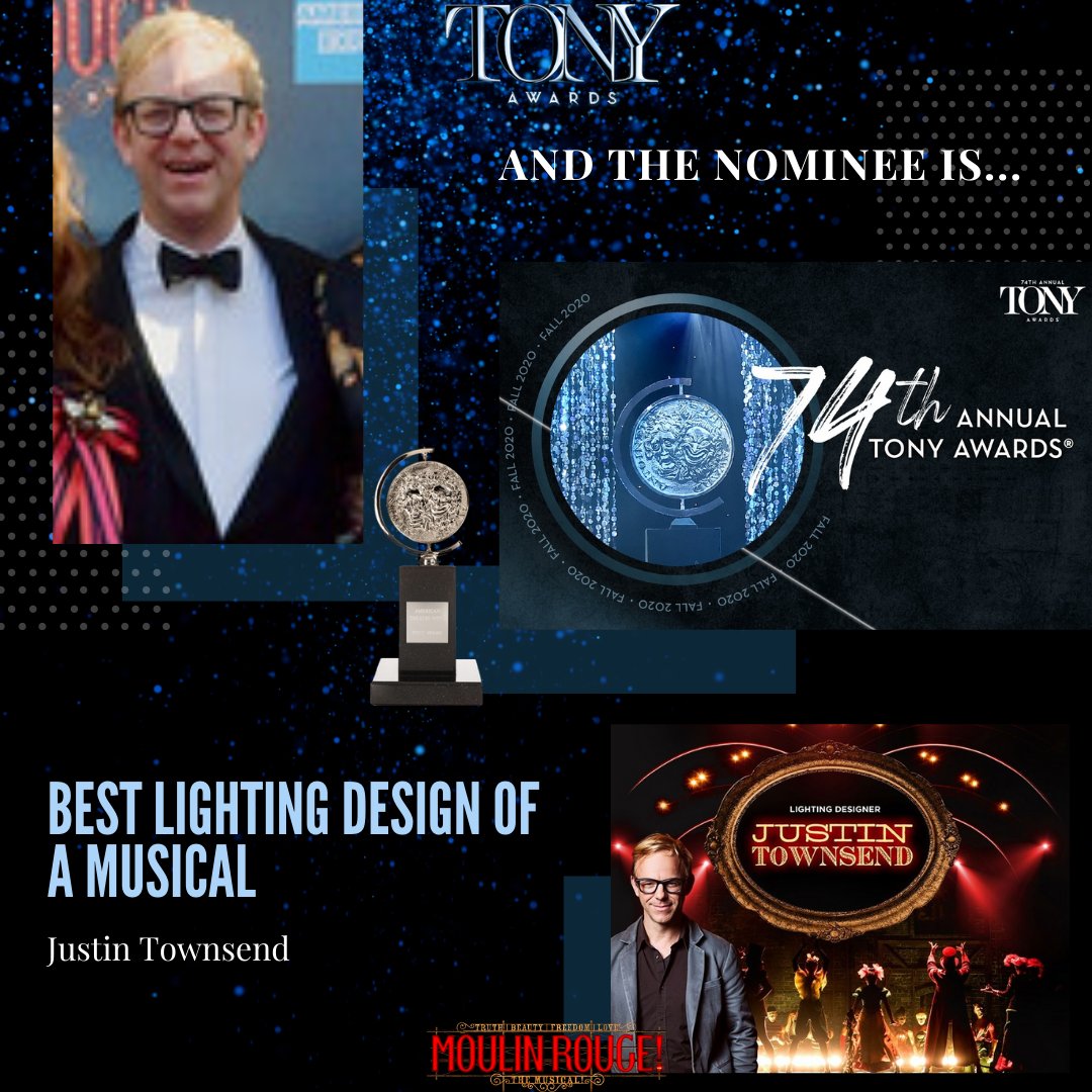 MRFanFanFans's tweet photo. Congratulations #justintownsend - Nominated for Best Lighting Design in a Musical for the 2020 @thetonyawards! ❗️❗️❗️ #moulinrouge #moulinrougebroadway #moulinrougemusical #moulinrougebway #broadway #TonyAwards2020 #TonyAwards #Tonys https://t.co/jzFULv0nXy