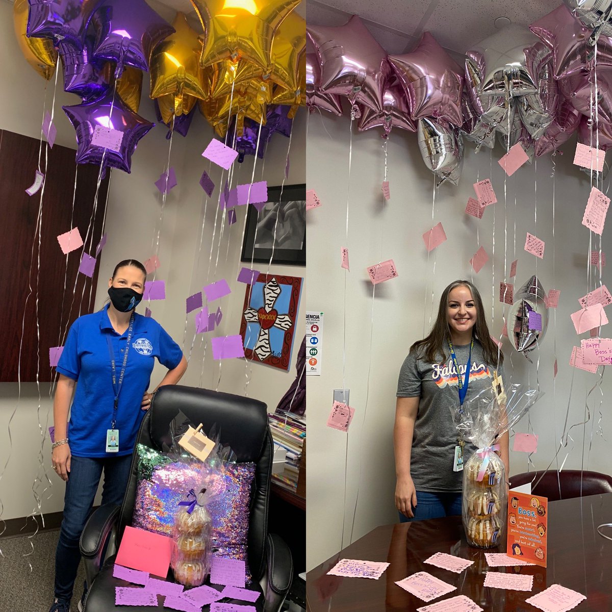SmileTXTeacher's tweet photo. Happy Bosses day to the loveliest Principal and Assistant Principal in all of Channelview. We are so lucky to have you supporting us and our learners in our quest to be good students and citizens of our world. #PrincipalStrong #TogetherWeRise #BeCISD @ChannelviewISD https://t.co/aqyCryXKjE