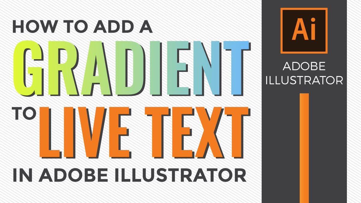 How2GraphDesign's tweet image. Yes, it is possible! Learn to add a gradient to live (non-outlined) text in this tutorial! youtube.com/watch?v=K4W4GC… #gradient #texttutorial #adobe #adobeillustrator #illustrator #Tutorials #tutorial