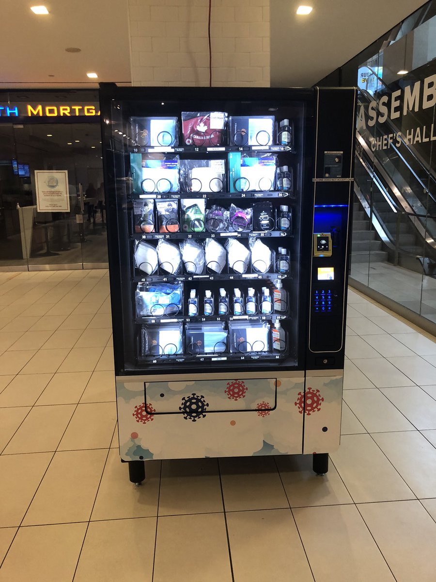 SharaRoy's tweet photo. New addition to the PATH. #PPEVendingMachine. I think I liked the Carlos’ Bakery cake vending machine better. https://t.co/WzQUzMxOX1