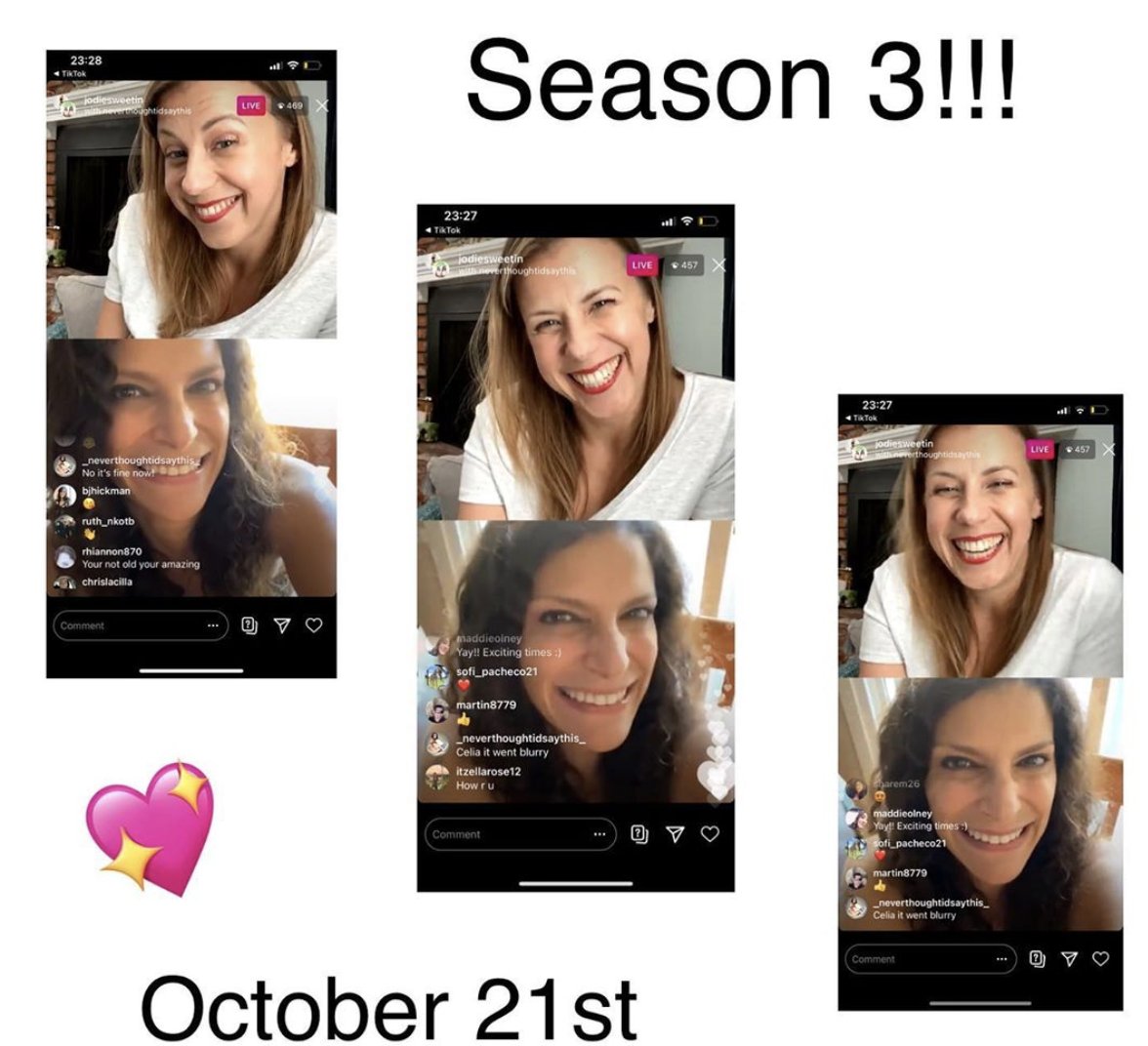 Audioboom's tweet photo. Get ready #NeverNation! @JodieSweetin and @TheCeliaBehar are baaaack!! SEASON 3 premieres next Wednesday, Oct 21st! #AudioboomOriginal https://t.co/6T0V5lSKQu