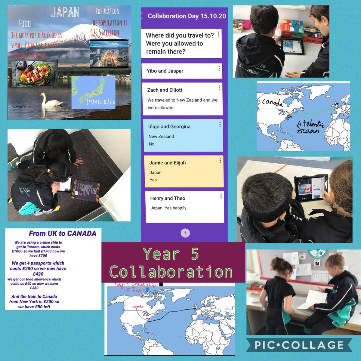 SPFJuniorSchool's tweet photo. @SPFRosedaleHse Year 5 had a really successful Collaboration afternoon on our topic of Migration. 22 simultaneous google meets and several trips across the globe.#digitallearners #globalcitizens #SPFschools https://t.co/kIPzKv2ASz