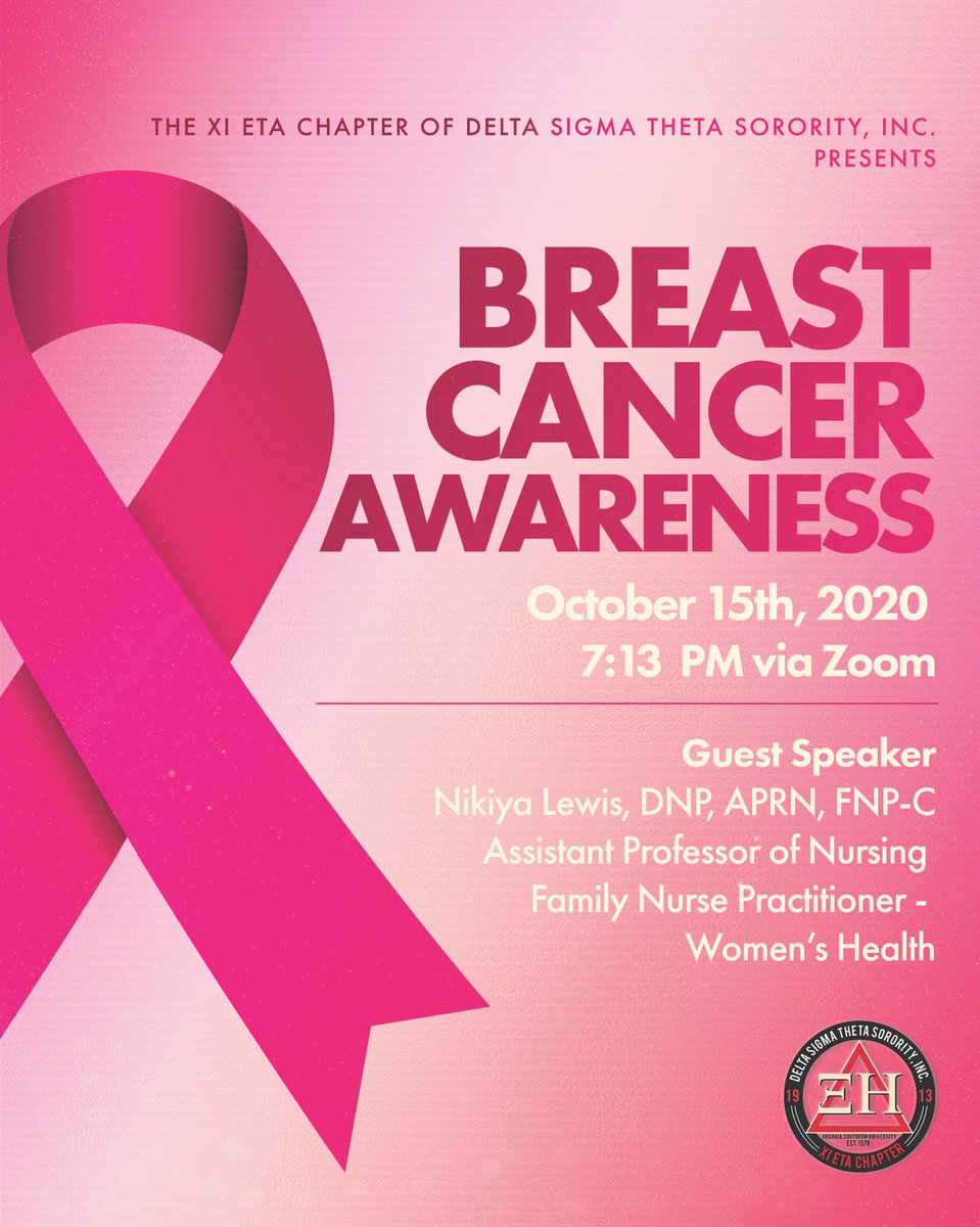 Join us TONIGHT at 7:13pm via Zoom to learn about breast cancer, how it can affect you, how to get tested, and more! The Zoom link for tonight is in our bio. 

Meeting ID: 825 5715 0436 
Passcode: 022399 

We hope to see everyone there! ❤️💗