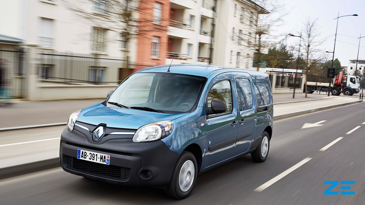 RenaultMX's tweet photo. Renault presenta un vehículo utilitario de cero emisiones #KangooZE, una nueva opción para aquellas empresas comprometidas con el medio ambiente. #ZEIsNow https://t.co/G8SFwwzBcc