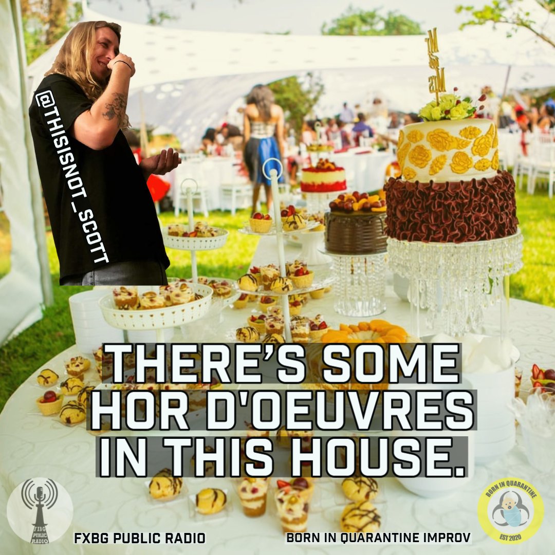 biqimprov's tweet photo. There's some hor d'oeuvres in this house. 

Watch us Friday at 9PM EST via FB Live. 
Event Link: https://t.co/cvQFSH4IGN
Respond to be notified of when we go live!

#biqimprov #fxbgpublicradio #improv #comedy #fblive #wap #inthishouse #macaroniinthepot https://t.co/GHVzWQoADp