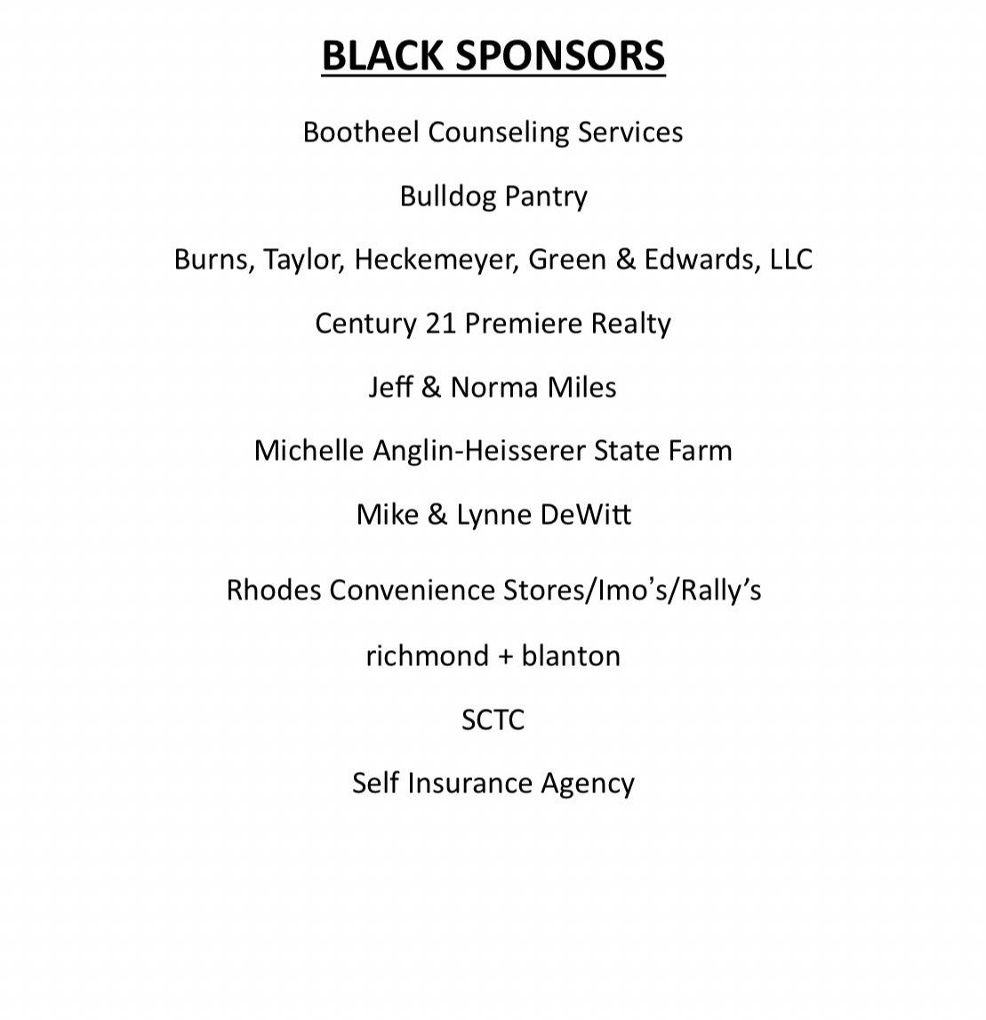 SPSFoundation's tweet photo. We would like say a big THANK YOU to our RED and BLACK Sponsors of the 2020 Stay at HOMEcoming Tailgate!  The SPS Foundation is so fortunate to have the support of these businesses and individuals in our community!! Our community is committed to our students and our teachers!!! https://t.co/WaTQuvY7gJ