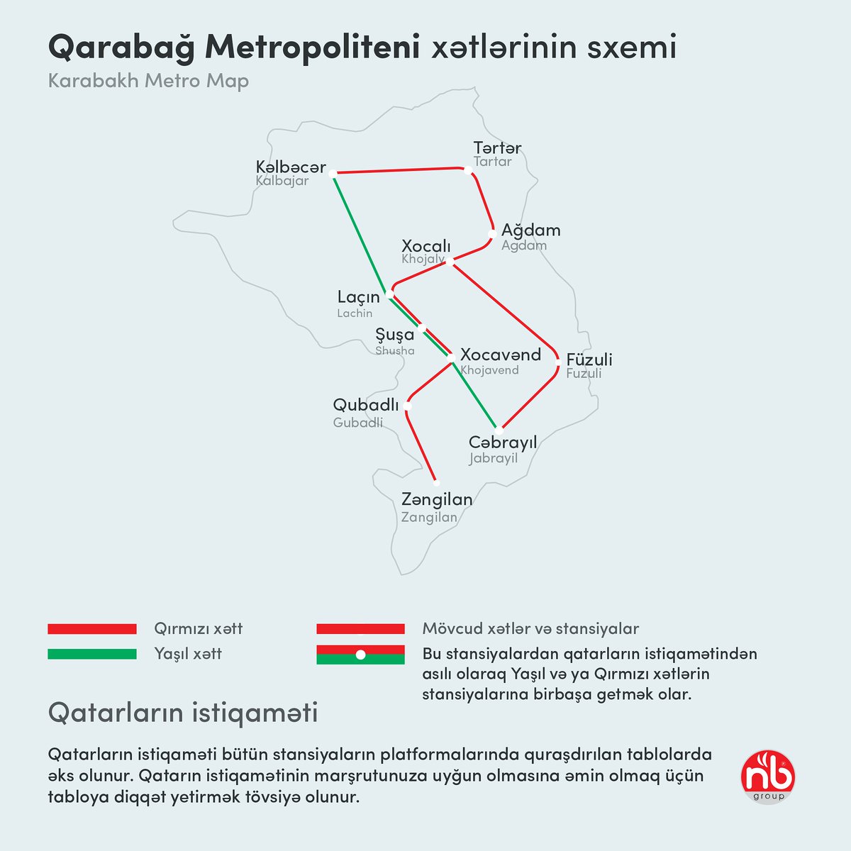 shafochka_mah's tweet photo. Rəşadətli Ordumuzun və Ali Baş Komandan Cənab @presidentaz gücü sayəsində Qarabağda yeraltı metropoliten xətlərini birləşdirən nəqliyyat sistemini görməyi bütün Azərbaycan xalqına arzu edirik! #NBGroup @bcp_az @HikmetHajiyev 💙❤️💚 https://t.co/3oblIhwPTA