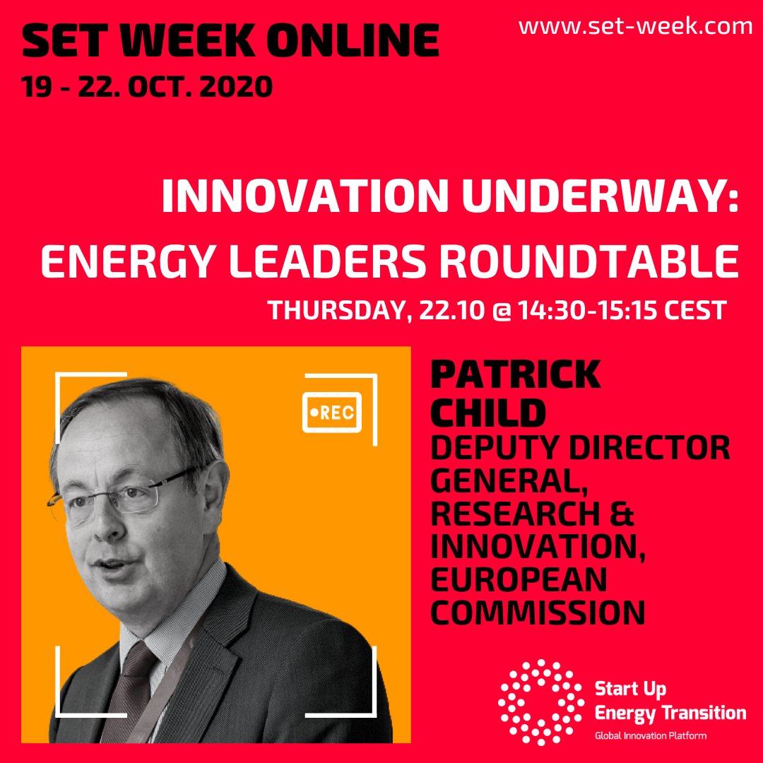 StartUpGET's tweet photo. Join critical discussion of the challenges and opportunities on the path to a carbon-neutral future with the top energy leaders! Tune in on 22.10 @ 14:30 CEST and get your FREE ticket to #SETWeek2020👉 https://t.co/YUUrLoDVzc 🎟️
@childp_child https://t.co/EoBBHJD4wR