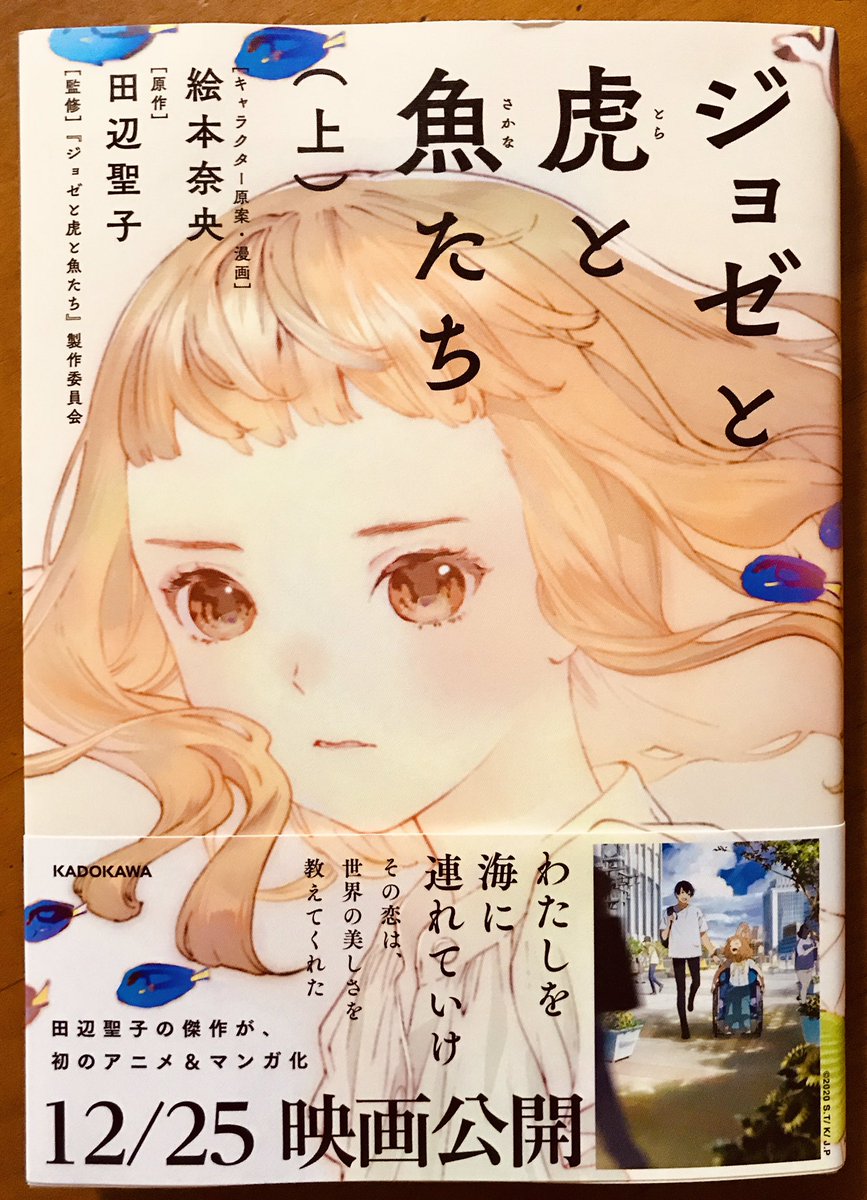 「ジョゼと虎と魚たち」上巻。絵本奈央さんの絵は、それだけでもう情感溢れ、繊細で美しいので、このようなストーリーを絵本さんが描くと胸に迫る切なさがある。大型の単行本でよかったなーと思える一冊。 