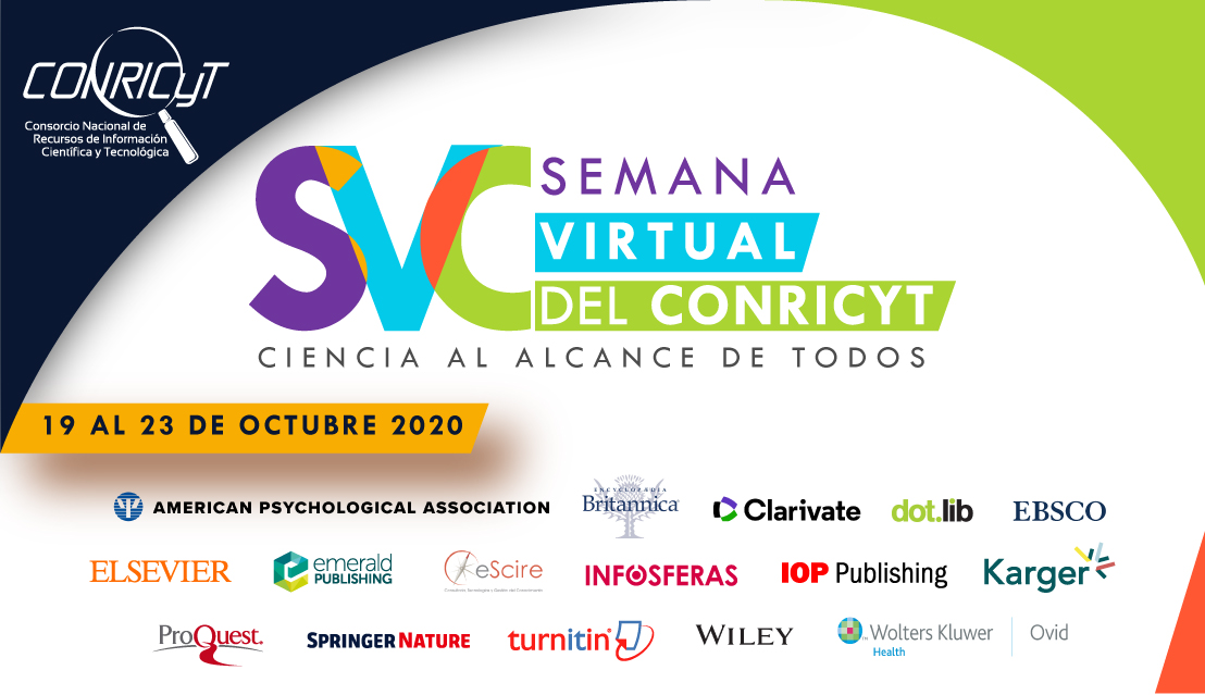 ClarivateAG's tweet photo. Participe en la #SemanaVirtual organizada por #CONRICYT del 19 al 23 de #octubre. Revise su agenda y asista a las presentaciones de #Clarivate #WoS el 20 y 22 de octubre. Le invitamos a registrarse y a compartir: https://t.co/ALdwis8Wo9 https://t.co/R41Z8Gbrjv
