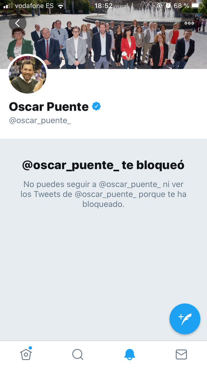 Como era de esperar....<a href="/oscar_puente_/">Óscar Puente</a> me ha bloqueado! Viva la libertad de expresión!! <a href="/PSOE/">PSOE</a> <a href="/PSOE_CyL/">PSOE Castilla y León</a> #LibertadDeExpresion