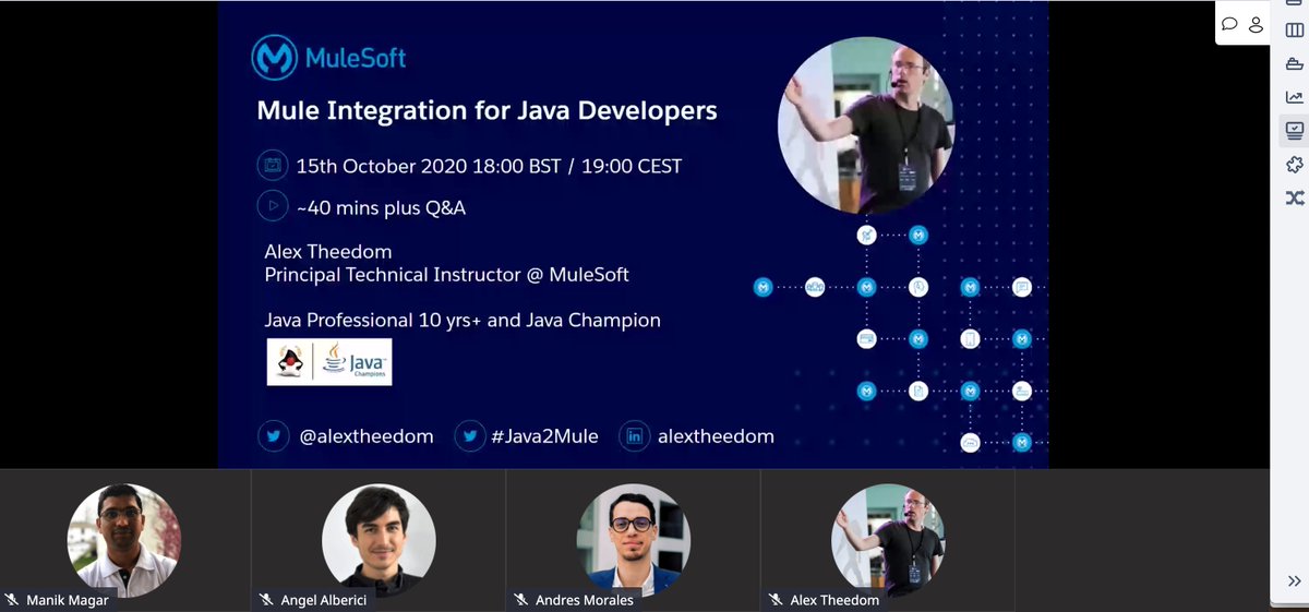 VirtualMuleys's tweet image. It's time to start today's session -
meetups.mulesoft.com/events/details…
@MuleDev @MuleSoft #MulesoftMeetups #Java #Integration