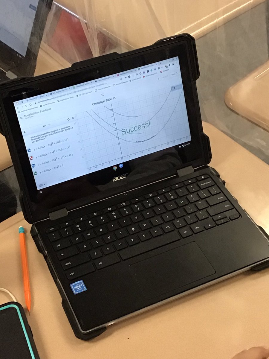CoachGohlke's tweet photo. Success! @Desmos Students getting creative with parabola’s on marble slide. #lovethisactivity #mathleaguebaseball @axtellisd https://t.co/gSeSYNGLZR