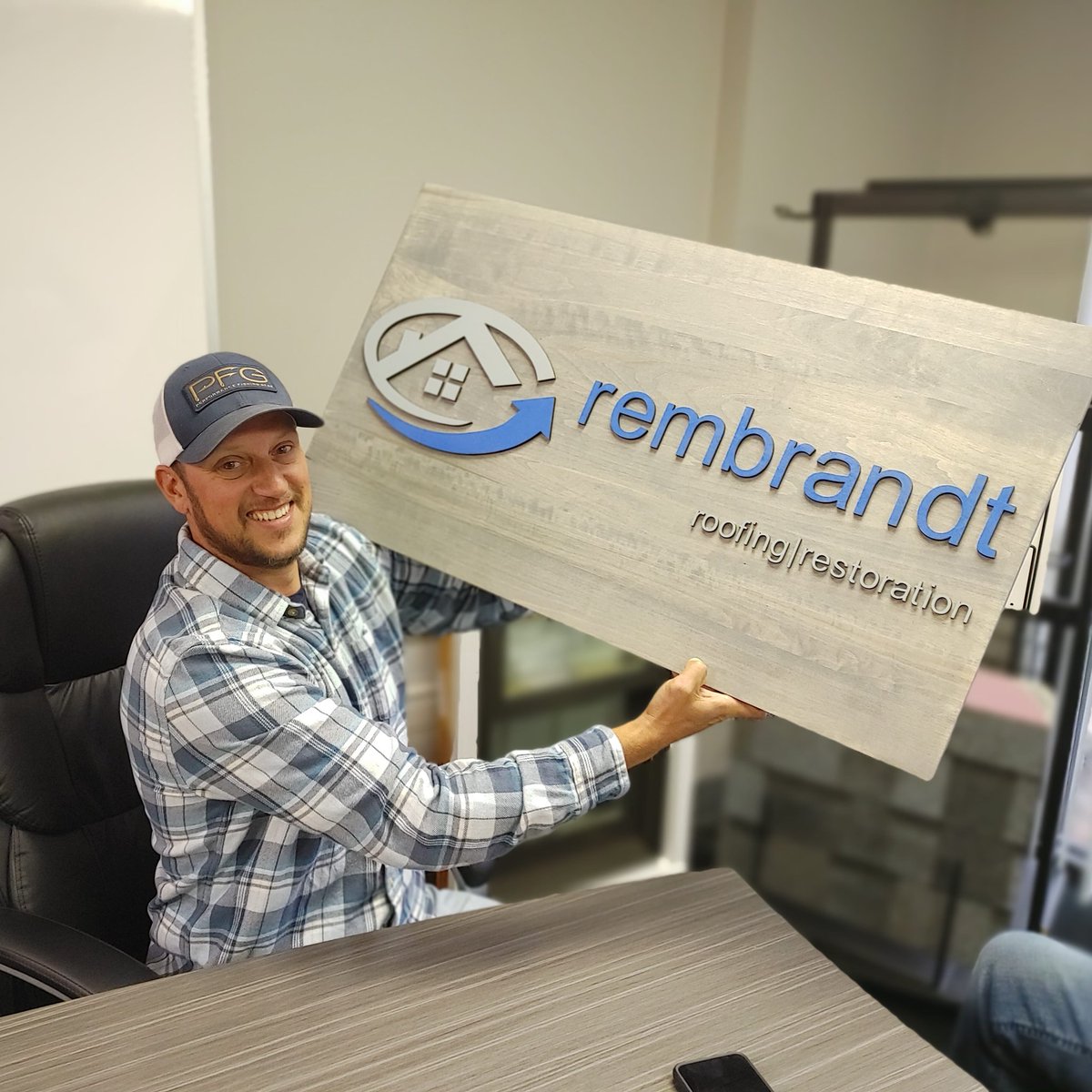 Celebrating #bossesday early with our fearless leader! #daytonsbestroofer #roofrepair #roofreplacement #sidinginstallation #localroofers #topratedroofer