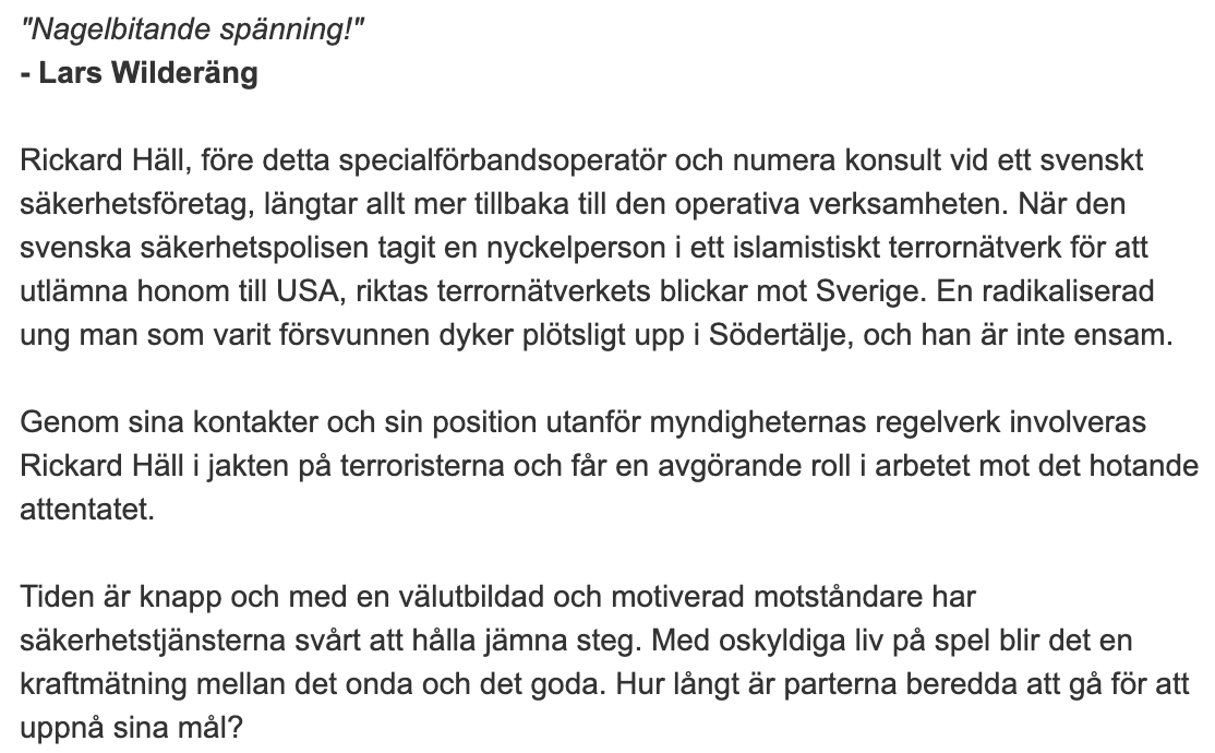 BokChrisBerg's tweet photo. Min andra spänningsroman Draksådd finns nu i butik!
#Draksådd https://t.co/LlE2qe6EOE