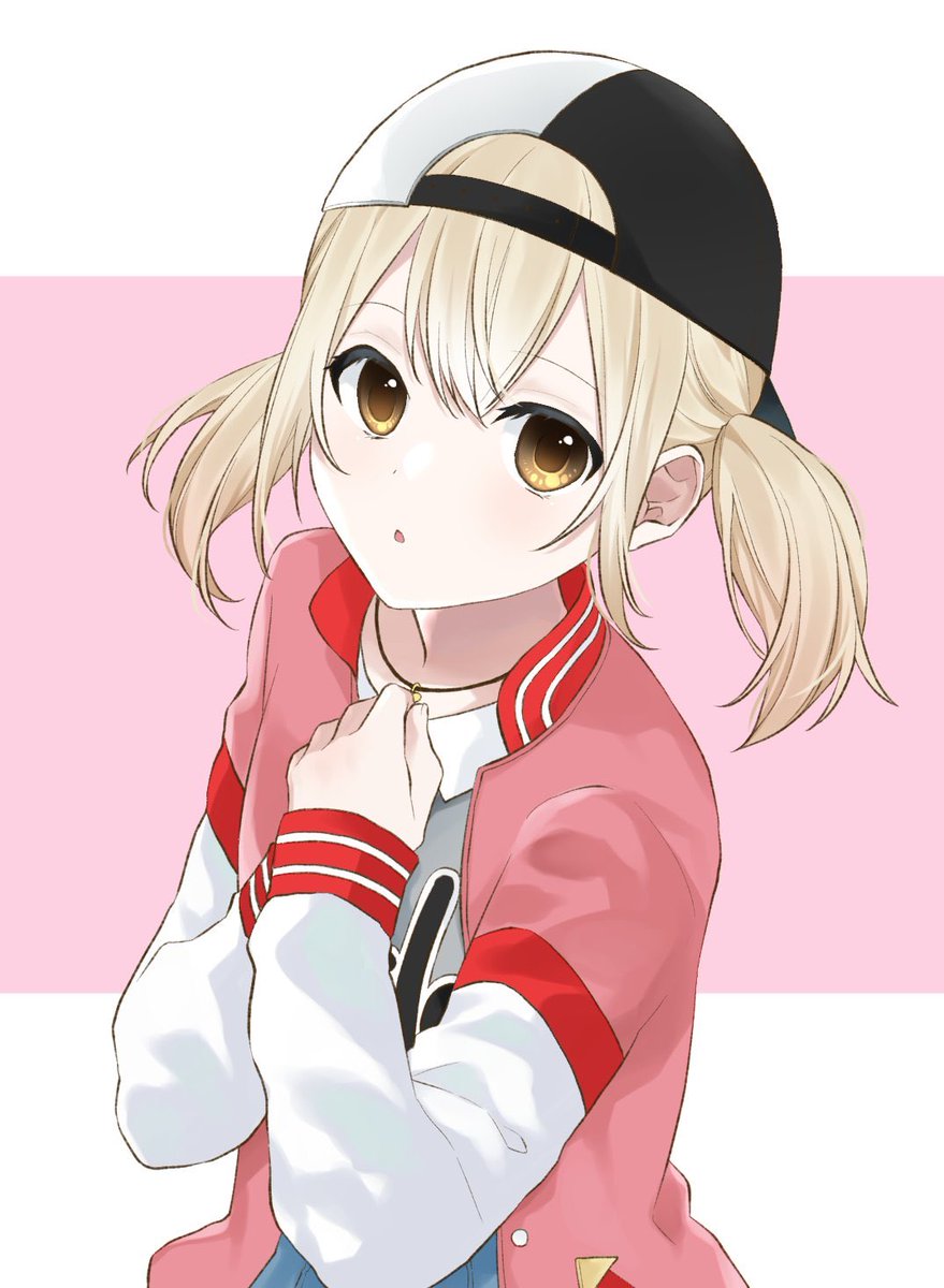 1girl hat solo twintails short twintails jacket blonde hair  illustration images