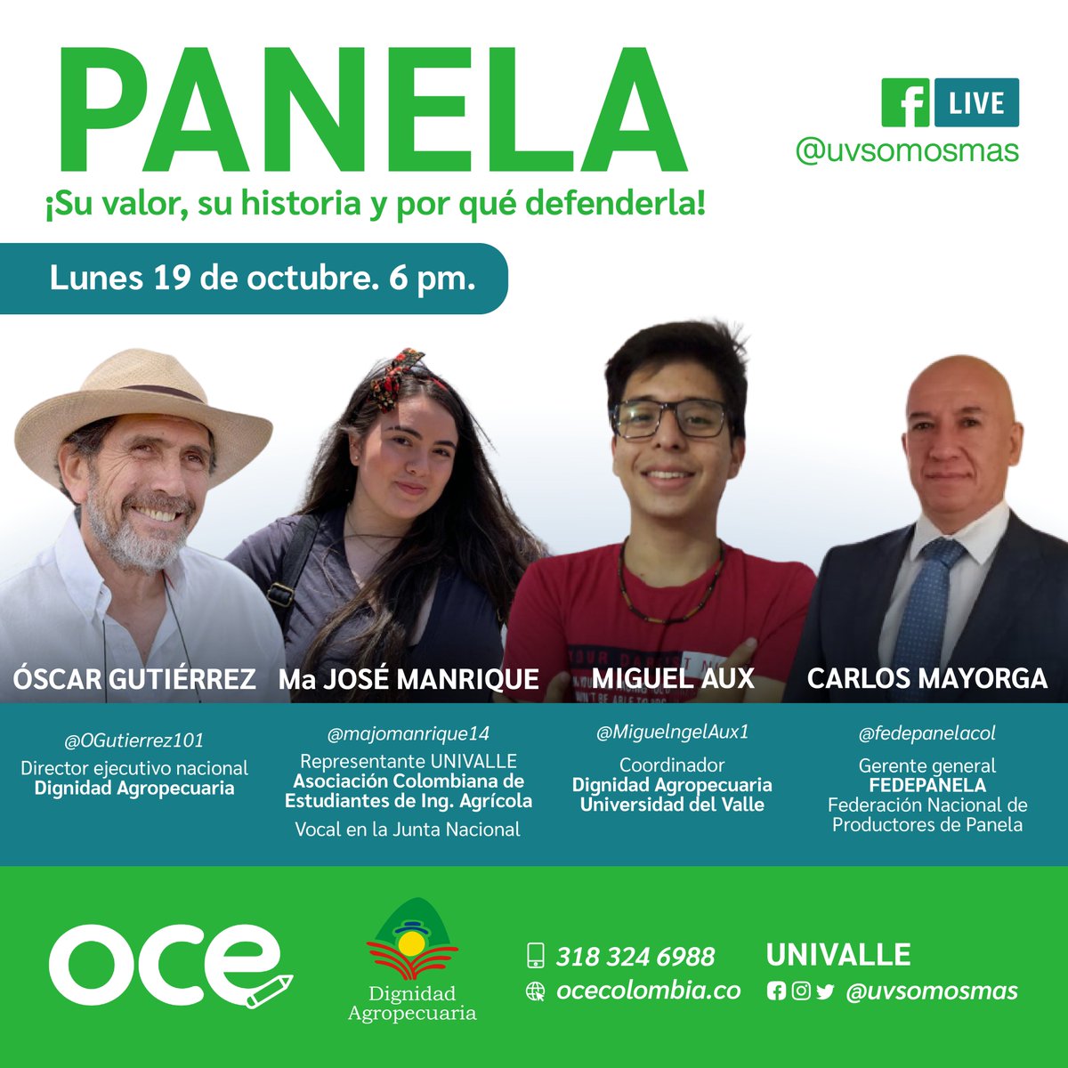 uvsomosmas's tweet photo. #Live | PANELA 🎋🍹
¡Su valor, su historia y por qué defenderla! 👩🏽‍🌾🇨🇴

¡De esto y más hablaremos junto a nuestros súper invitados!
¡No se lo pierdan!

Enlace a la transmisión:
👉https://t.co/mv19MqYAYD https://t.co/1Glm4HqgCX