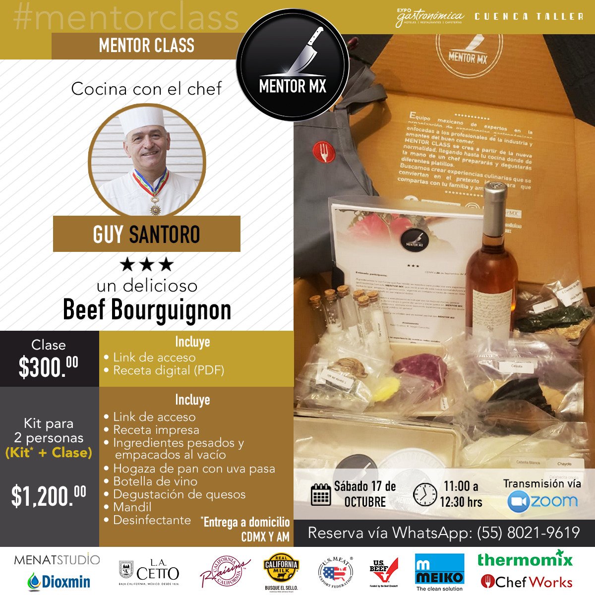 vatelclubmexico's tweet photo. Este sábado disfruta con #MentorMX #mentorclass con el chef @Guy_Santoro y aprende a preparar un rico #beefbourguignon Reserva y adquiere tu kit para dos personas. @ChefAzari @GastronomicaMex @USMeat_Mexico @chefworksmx @ThermomixMexico @la_cetto https://t.co/oRJGGtb0BZ