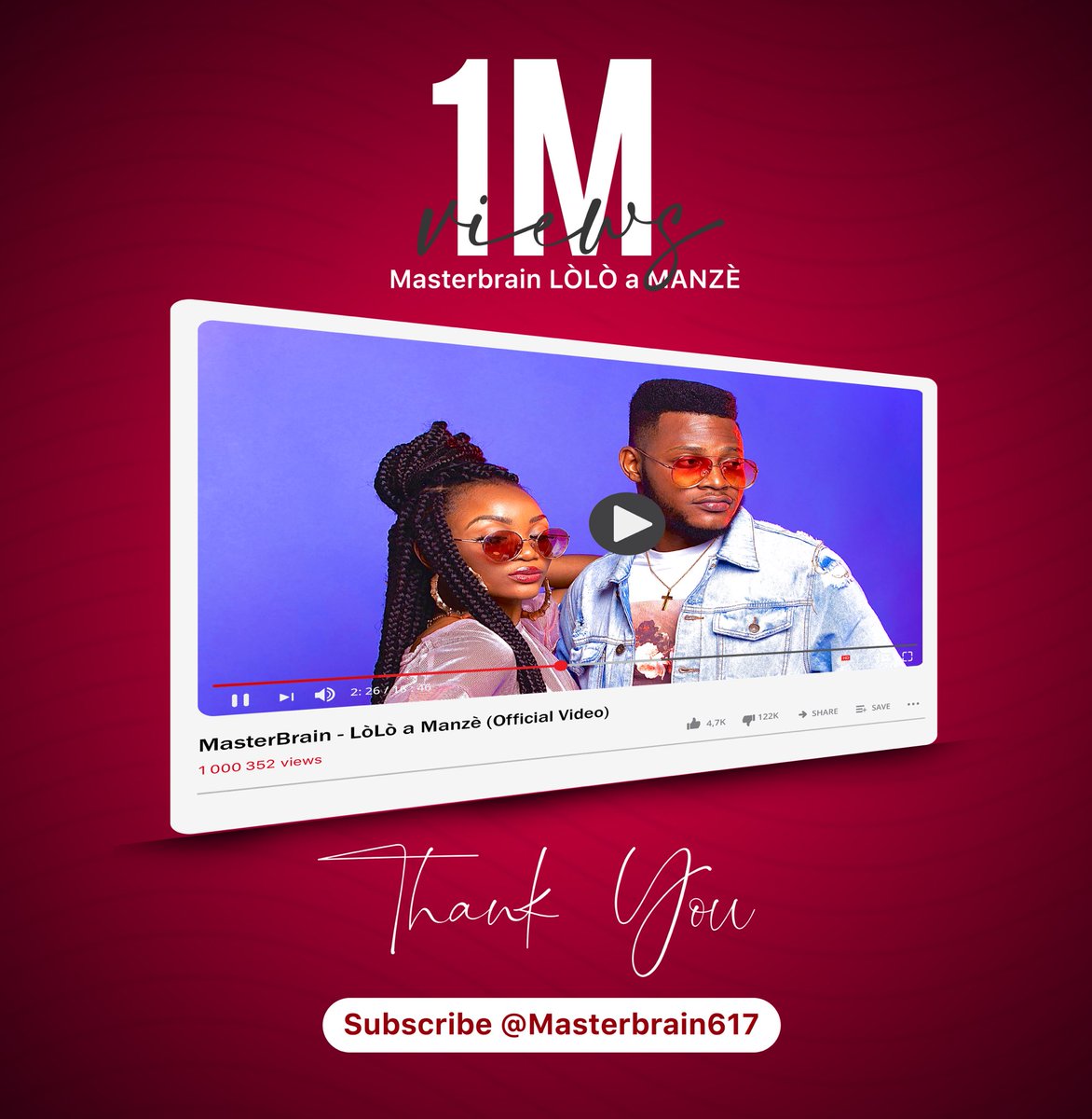 Masterbrain617's tweet photo. Kòman nou ye MOUNaBRAiN YO?
Mwen te pase di nou mèsi. nou kontinye ap banm kado pou fèt mwen toujou.. semèn pase a se te KÒDGITA, Jodi a se kou pa LÒLÒ a MANZÈ.. mèsi anpil kontinye gade’l, pataje’l, abòne..
#MenBrainMenBrain #RAPaKONPA #LÒLÒaMANZÈ #HitSouHit https://t.co/GEH8eov4r9