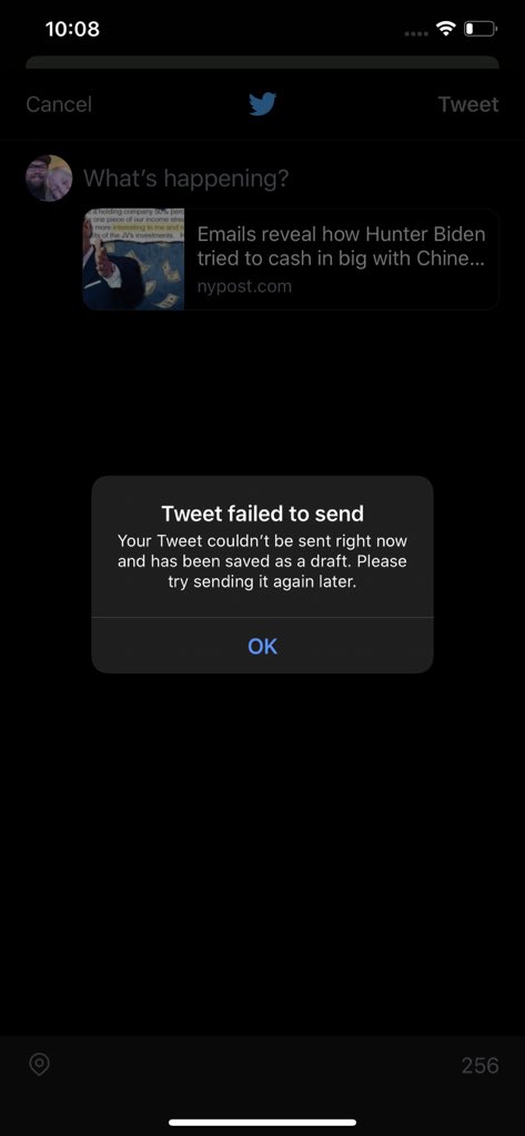 The_Bob_Ketchum's tweet photo. Like it or not this is censorship. This can’t be tolerated in today’s society. #JoeBidenUkraineScandal https://t.co/Im8336xupY