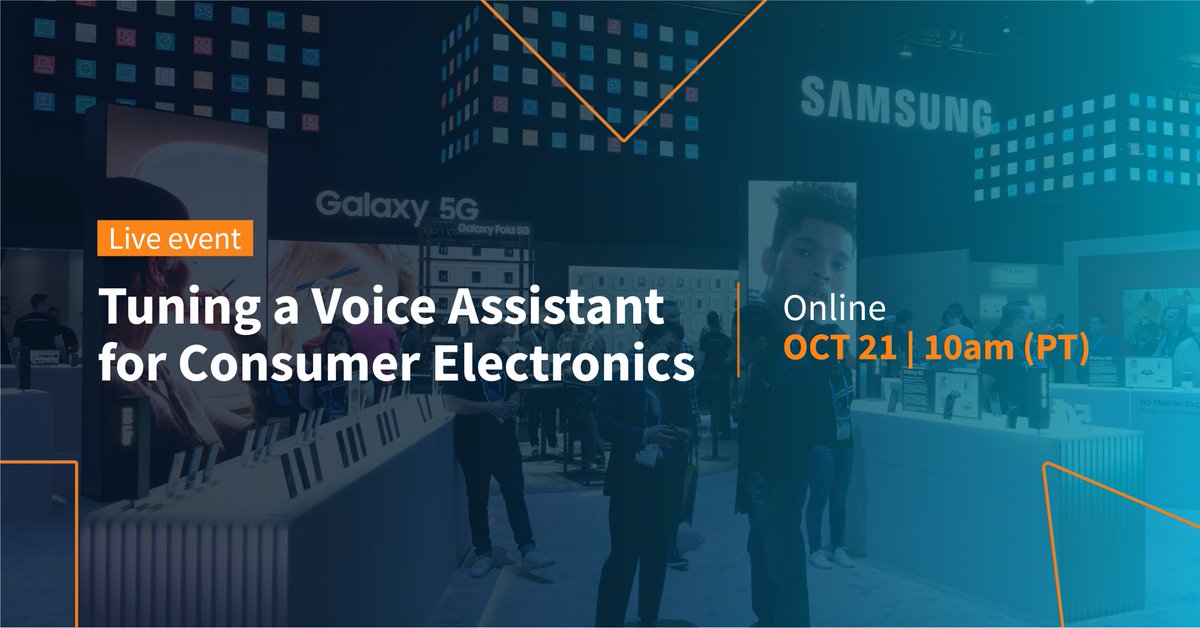 Definedai's tweet photo. Our next webinar is on October 21 🗓 Join @Samsung, @Microsoft and @DefinedCrowd as they discuss how to tune an effective voice assistant for consumer electronics. Register for the event and get all the details here 👉 https://t.co/kJCMpz91OB

#ConsumerElectronics #VoiceAssistant https://t.co/EVm0hakwyR
