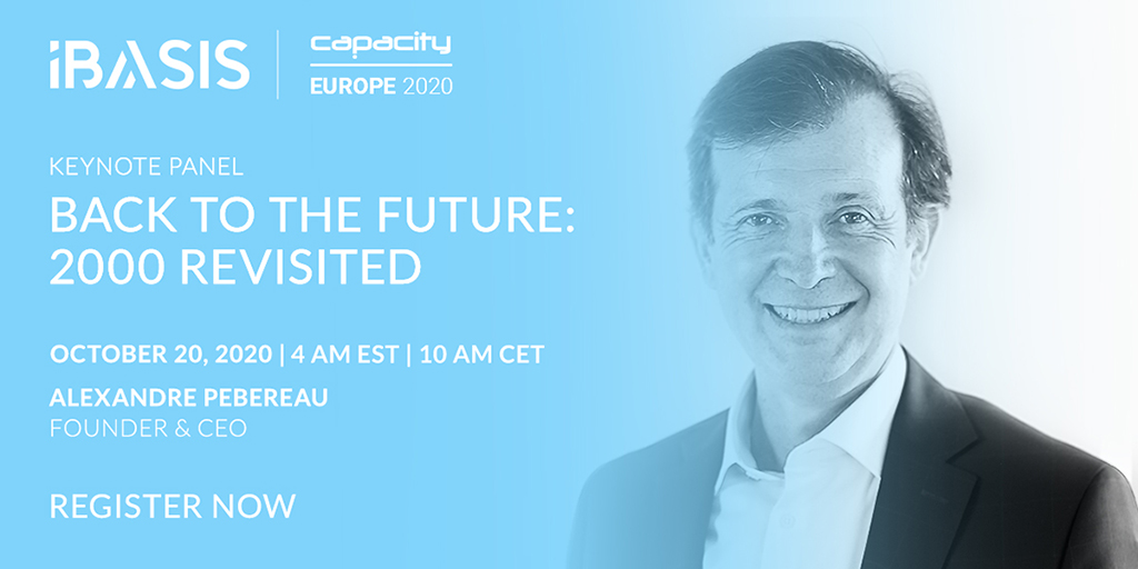 i_basis's tweet photo. What the global #communications industry has achieved? Join iBASIS &amp; TOFANE GLOBAL CEO Alexandre Pébereau at the Keynote Panel: Back to the Future: 2000 Revisited at #VirtualCapacityEurope on Oct 20 4 AM EST | 10 AM CET to explore.
Register here: https://t.co/t8GdM9fkXX https://t.co/5KDLFLsOWu