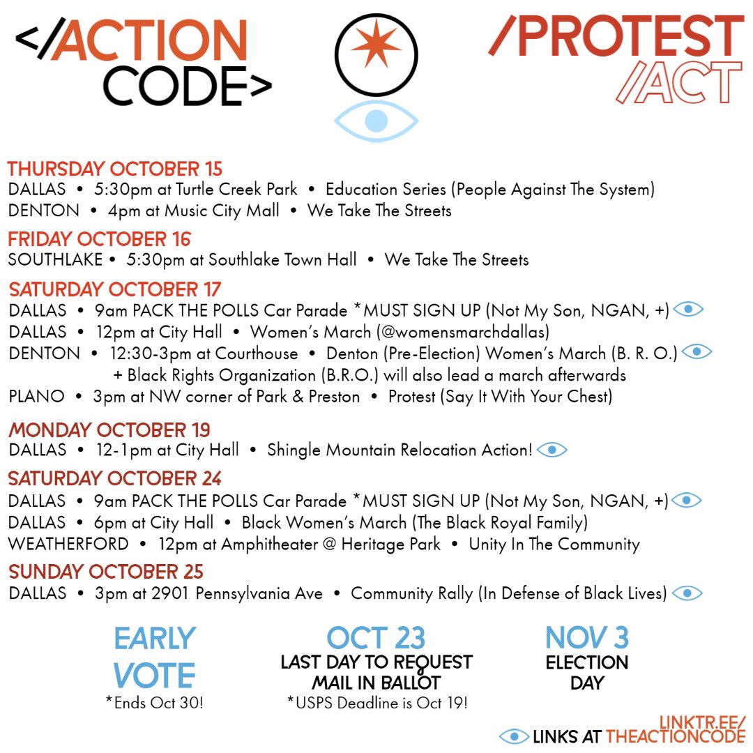 theactioncode's tweet image. DFW- Updated 10/15