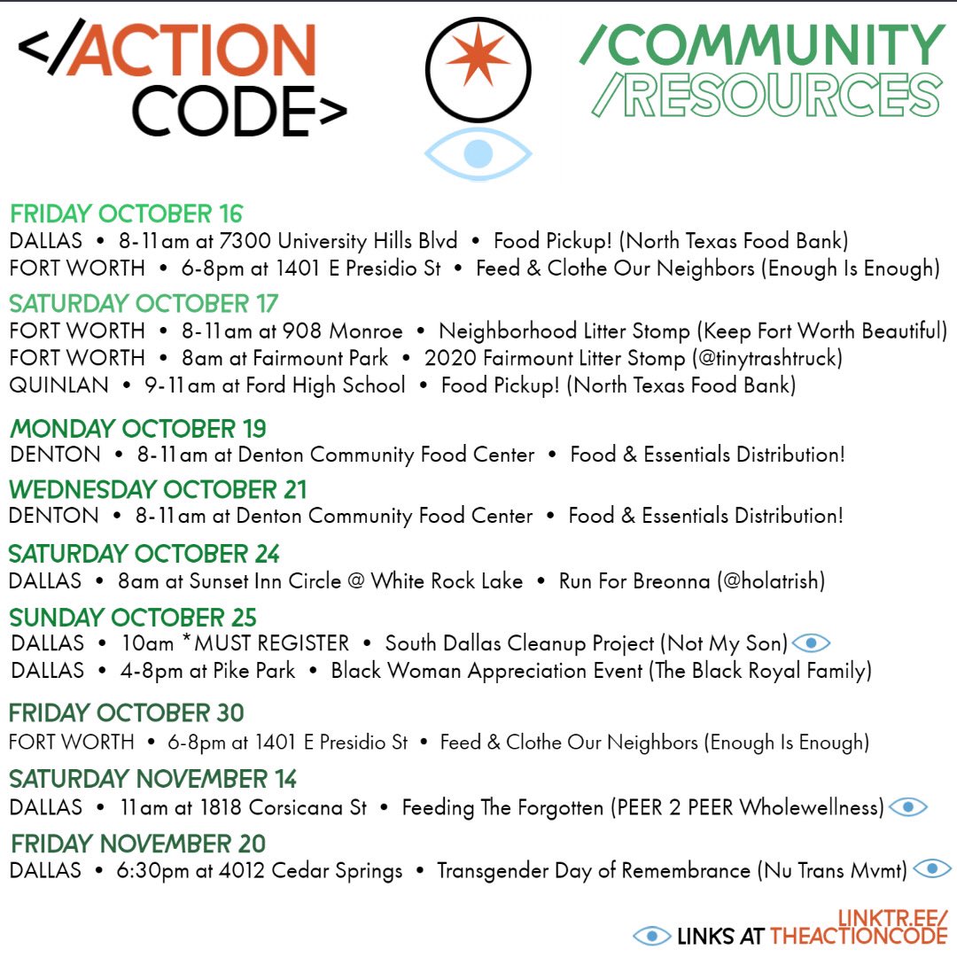 theactioncode's tweet image. DFW- Updated 10/15