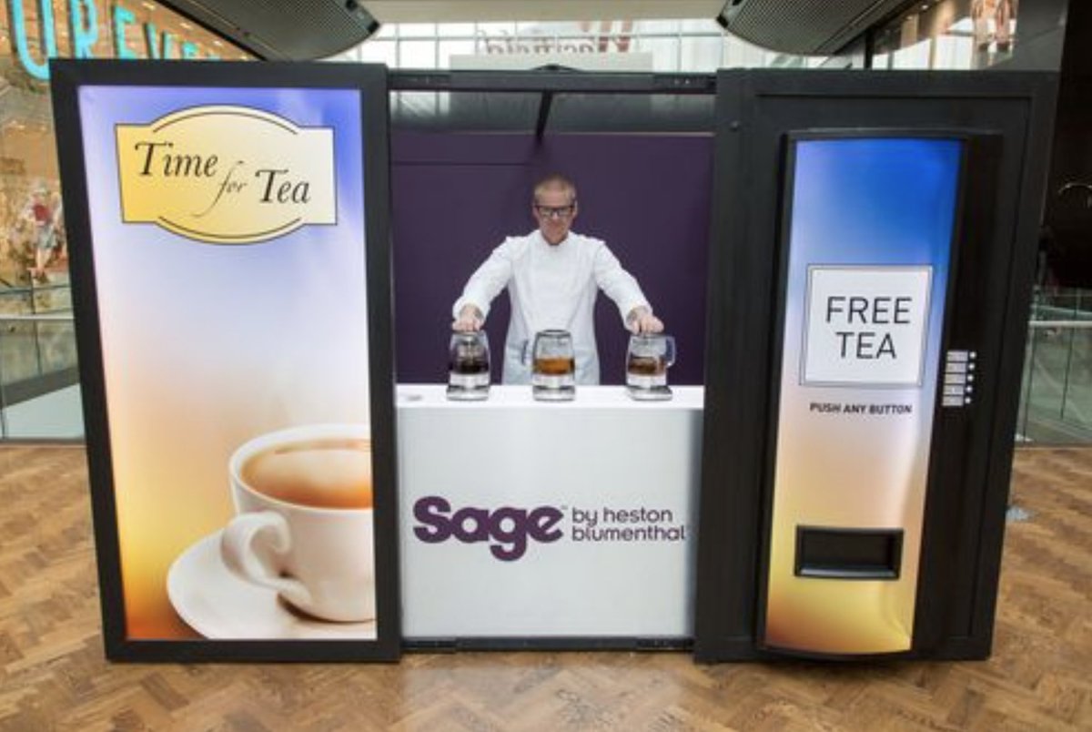 • That time Heston Blumenthal popped out of a tea vending machine in Westfield London• Pocky’s smile-activated vending machine• Walkers’ tweet-activated crisps-dispensing bus stops• Sony putting Walkmans in bottled water to showcase their waterproofness