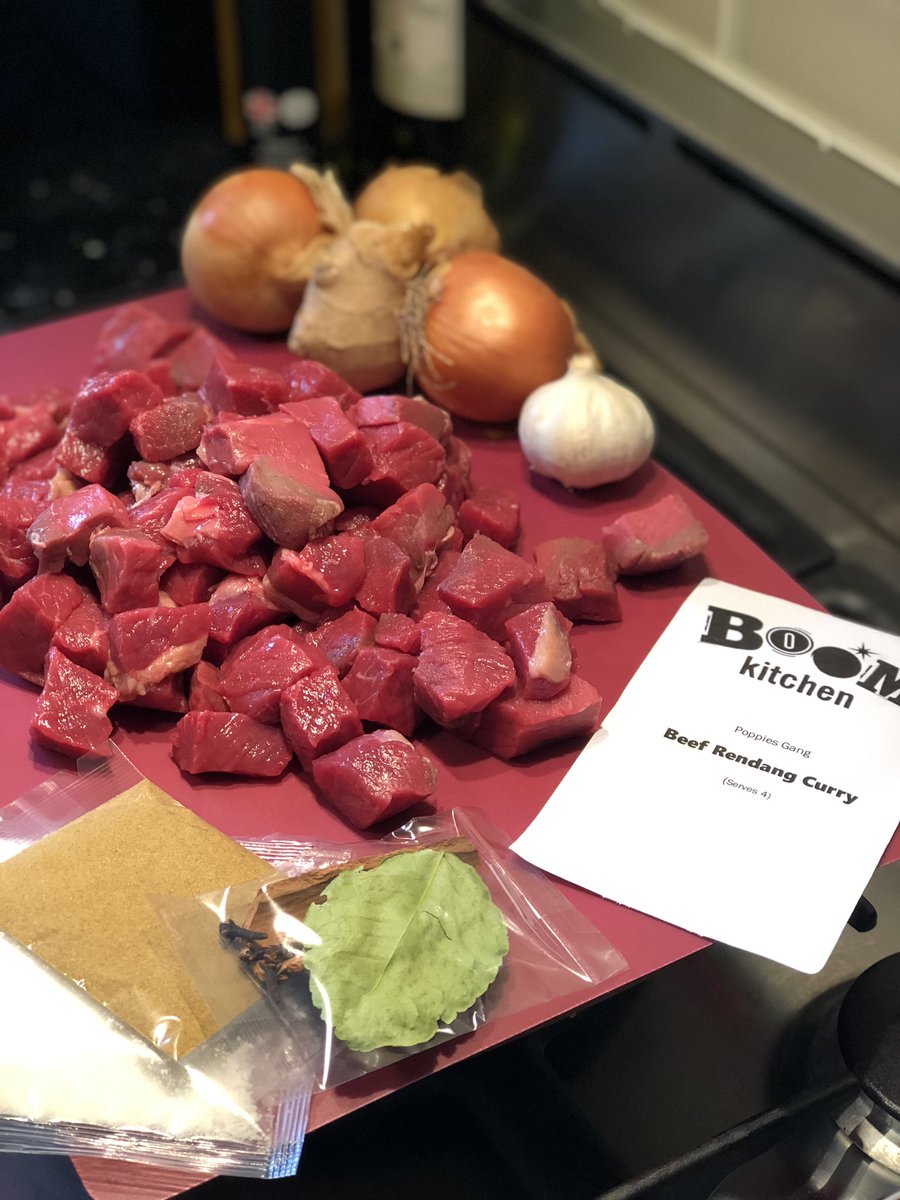 BoOMRevolution's tweet photo. Big thanks to Alistair @butchersatdarts for sorting us out with this dry aged rump #steak
It’s my first time trying out Carl’s new Boom #BeefRendang recipe aka #PoppiesGang ..have a feeling it’s gonna be pretty pretty good. https://t.co/ErTKSNkUad