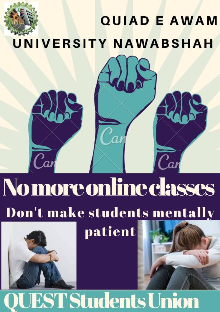 #JusticeForQuestStudents 
We are facing many problems in attending online classes,
Sometimes there is teacher's network problem some time ours 
And many even studnets can't afford.
#stoponlineclasses
#Wewantphysiclclasses 
@SaeedGhani1