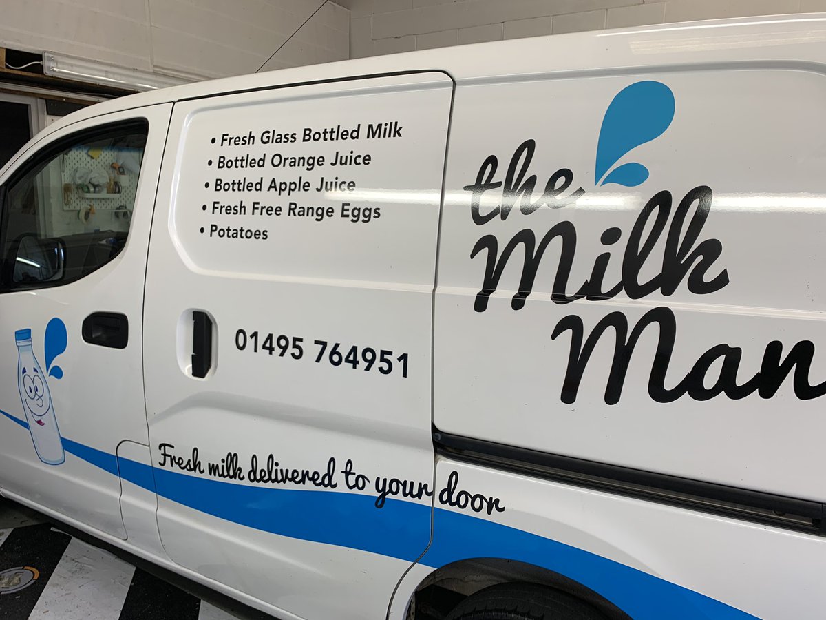Another milkman van sign written and added to their fleet 👍💪 #milk #print  #graphics #vinyl