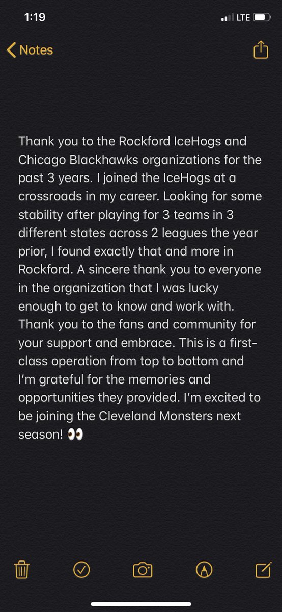 Thank you to the <a href="/goicehogs/">Rockford IceHogs</a> and <a href="/NHLBlackhawks/">Chicago Blackhawks</a> organizations!