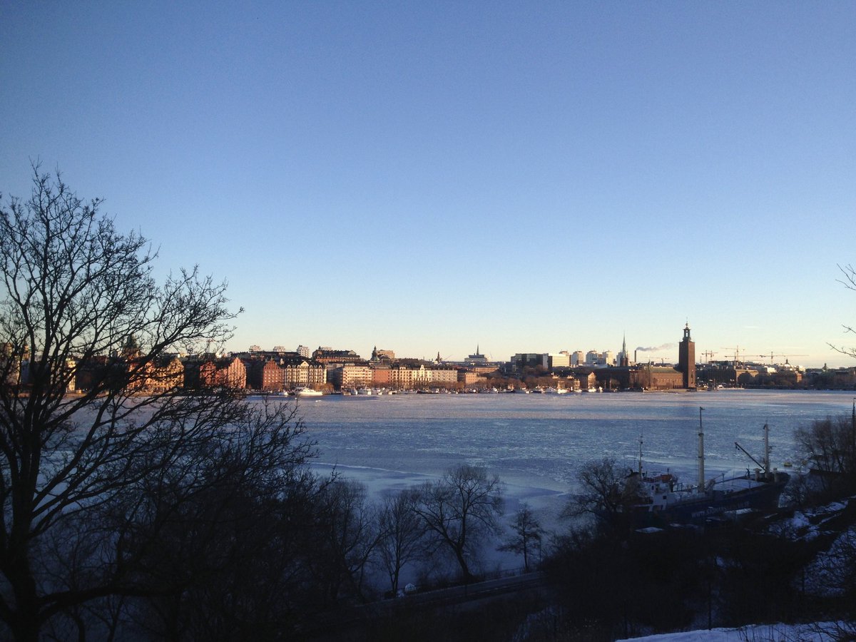 6. Salary: Lower than (most places) in the US, higher than many places in Europe. Also, Stockholm rewards you richly with quality of life. During my sabbatical, I tested living on the local salary. Here's the view of city hall and the old town from the 2BR I rented: