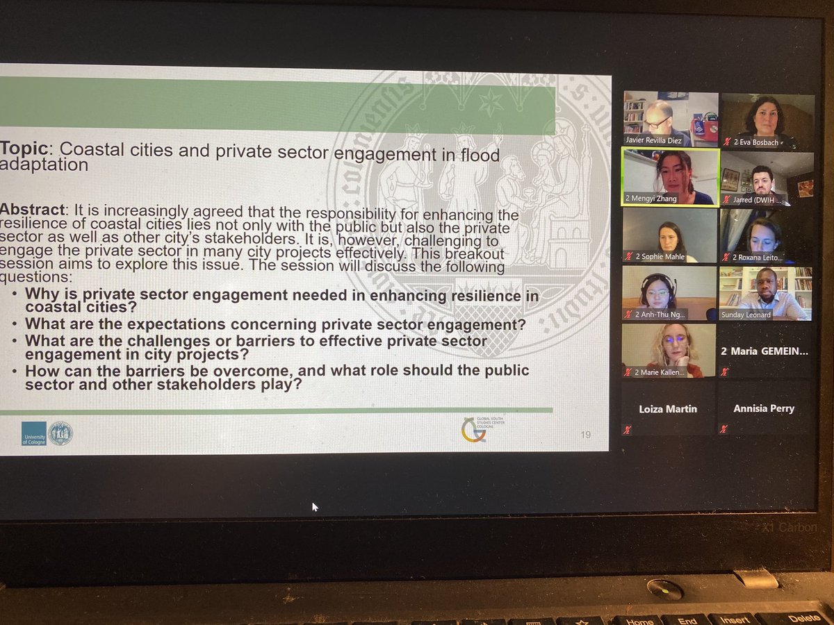 UniCologneNY's tweet photo. Live from our workshop on ‘Global Challenges &amp; Solutions for Coastal Areas' workshop ⁦@dwih_ny⁩ FutureForum #BuildingBiopolis! Excited to discuss ideas for resilience and adaptation of coastal cities with @C_G_David, Javier Revilla Diez, Lena Lankenau &amp; Leonard Sunday! https://t.co/7CfYlYZSKd