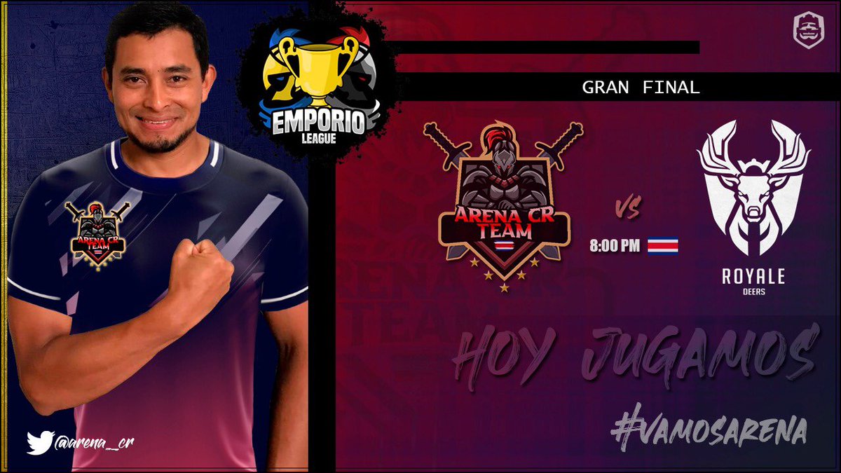 arena_cr's tweet photo. Gran final🏆
Hoy jugamos la final de la @Emporio_League 
#vamosarena💪🏻🔥 https://t.co/f7gRt9vLxK