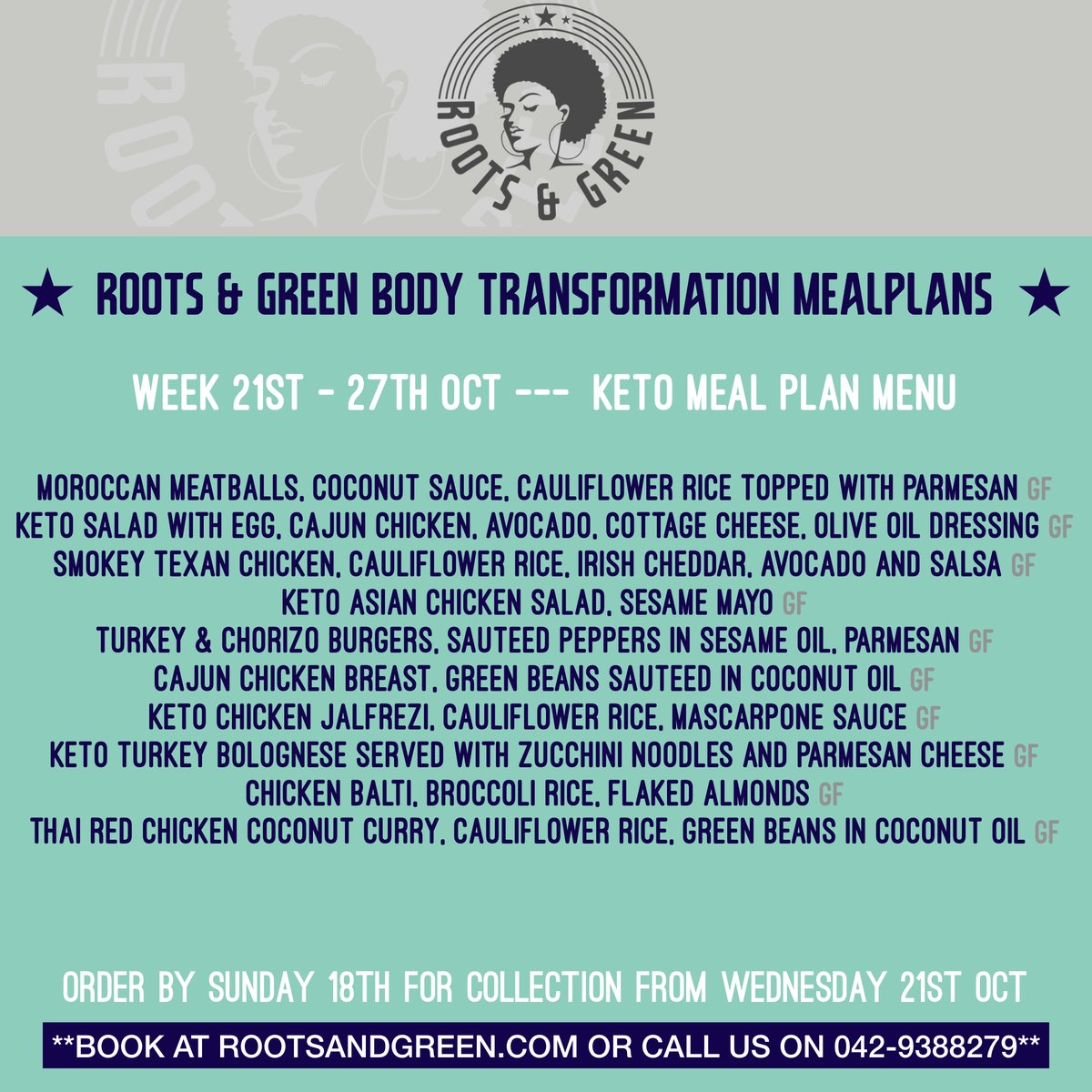 RootsandGreen's tweet photo. Collect from:
💥Roots &amp; Green Cafe Dundalk
💥Drogheda Retail Park 
💥Ashbourne Retail Park
💥Swords Airside Retail Park
💥Merrion Square Dublin 
Call 0429388279 or book online at https://t.co/aLOy38RumZ

Bookings by Midnight on Sunday for collection the following Weds &amp; Sunday. https://t.co/StVwd42w7S