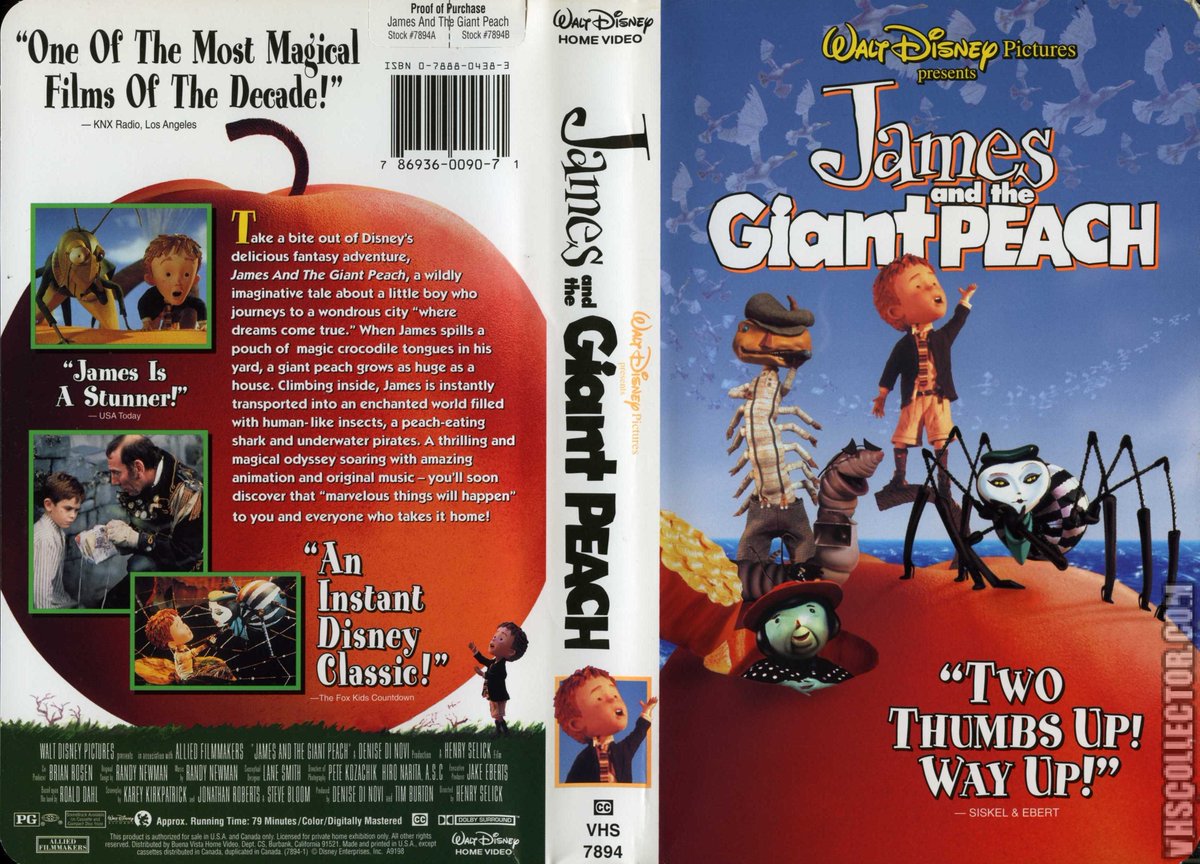 October 15, 1996: Disney's James and the Giant Peach (1996) is release...