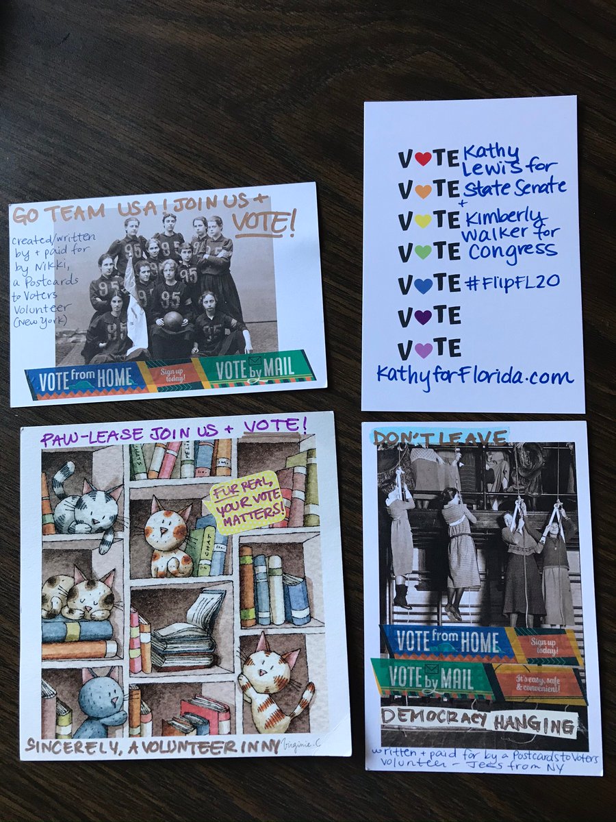 mslamington's tweet photo. Fun with #postcardstovoters! So far I’ve written 260 (and wrangled some fam &amp; friends into helping). Only 40 to go! #VOTE #VoteEarly #GetOutTheVote https://t.co/Z0dHvtG3WO