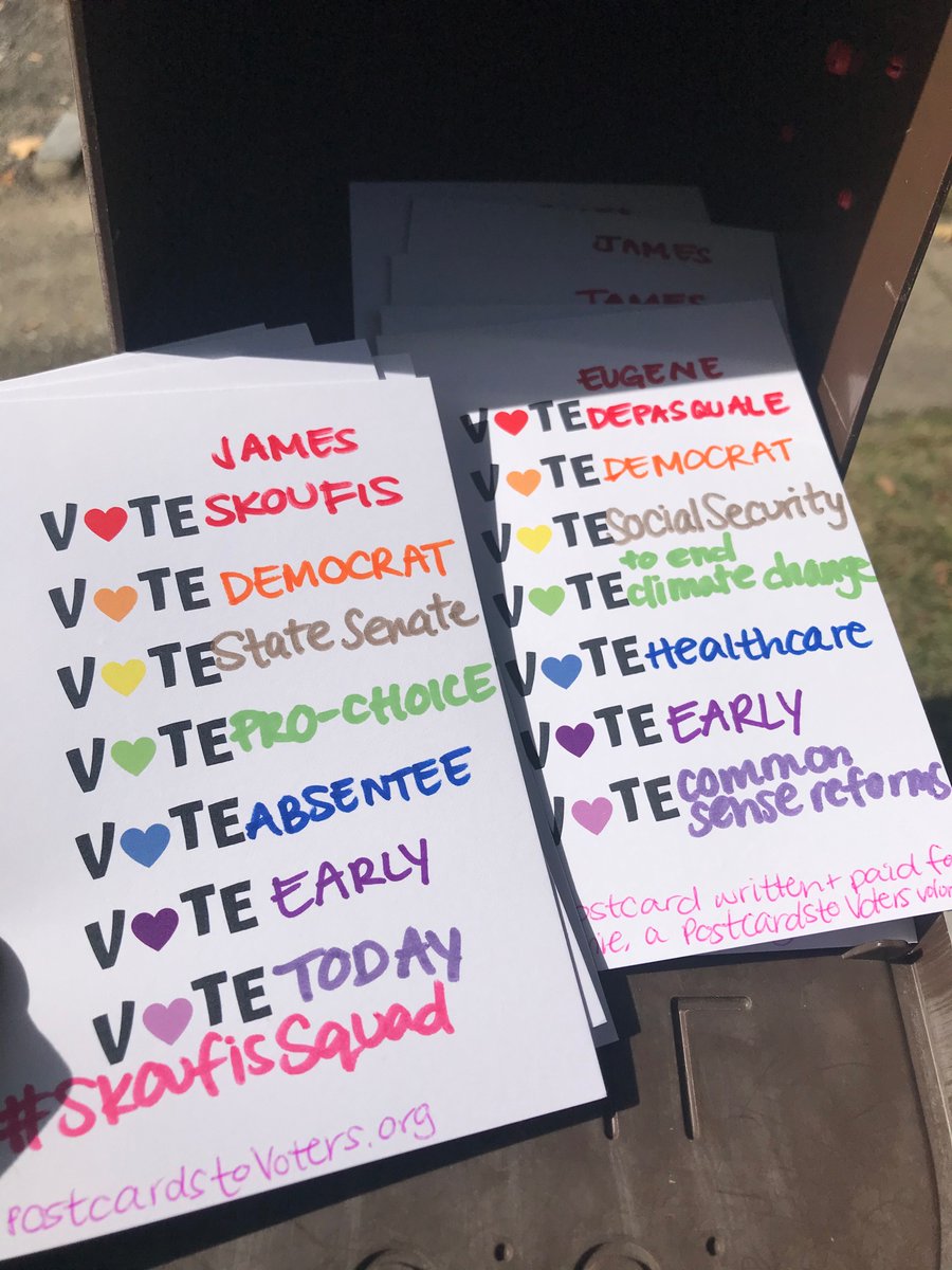 mslamington's tweet photo. Fun with #postcardstovoters! So far I’ve written 260 (and wrangled some fam &amp; friends into helping). Only 40 to go! #VOTE #VoteEarly #GetOutTheVote https://t.co/Z0dHvtG3WO