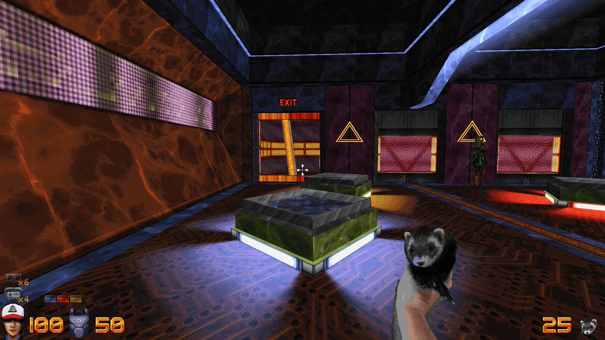 Shtovladya's tweet photo. Someone modded a hamster into doom. Here in the Ion Fury Modding Community, I place my pet ferret, Penelope.
@Bombshell_Game @voidpnt @3DRealms #ferert #ionfury #modding #weaponmods #stinky #gamedev #3drealms https://t.co/W3MToAA4LC