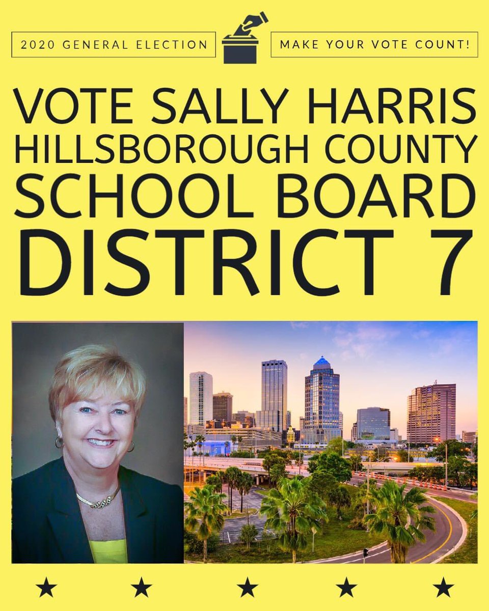 ✔️ Please support Sally in any way that you can. Every donation helps. 

Click here to Donate  paypal.com/donate/?cmd=_s…

We are down to the end and we still need funds to get out the last mailer.  

Vote Sally Harris for Hillsborough County School Board  District 7
