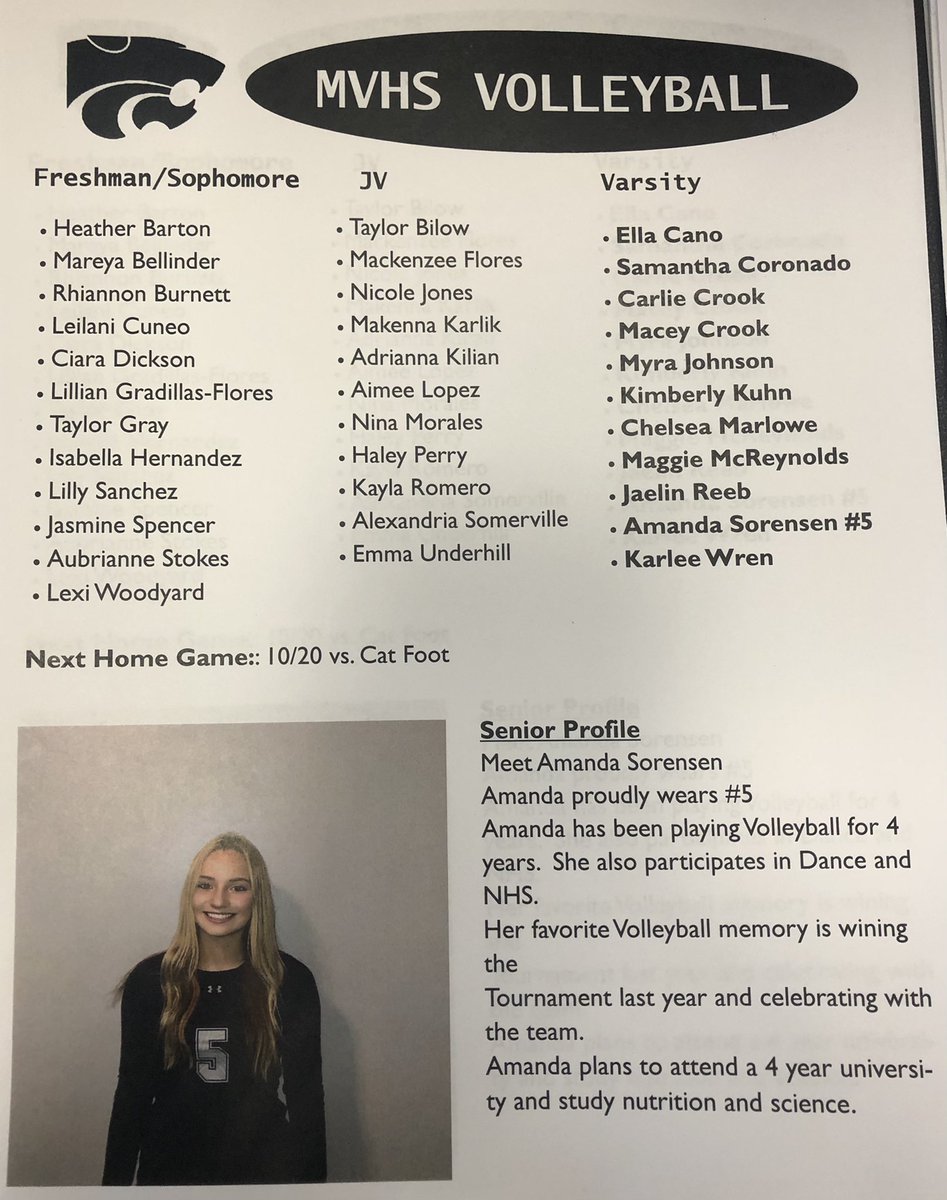 MVGirls_VB's tweet photo. Dedicating our home matches to seniors! https://t.co/4glvE9YDe1