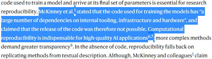 The authors of the letter spend about 2/3rds of it complaining that they can't reproduce *the model*.Even when they talk about data access (their only other argument), they are mostly focused on the data "the models were derived from".Why is this So. damn. weird?3/12