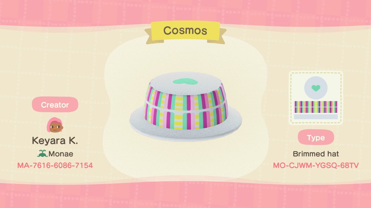CurlsGoggles's tweet photo. If you pair my Cosmos Brimmed Hat w/ Wonderland Dress you'll like a Cotton Candy Treat!  {Goggles} #AnimalCrossing #ACNH #NintendoSwitch https://t.co/YCLwZST7t9