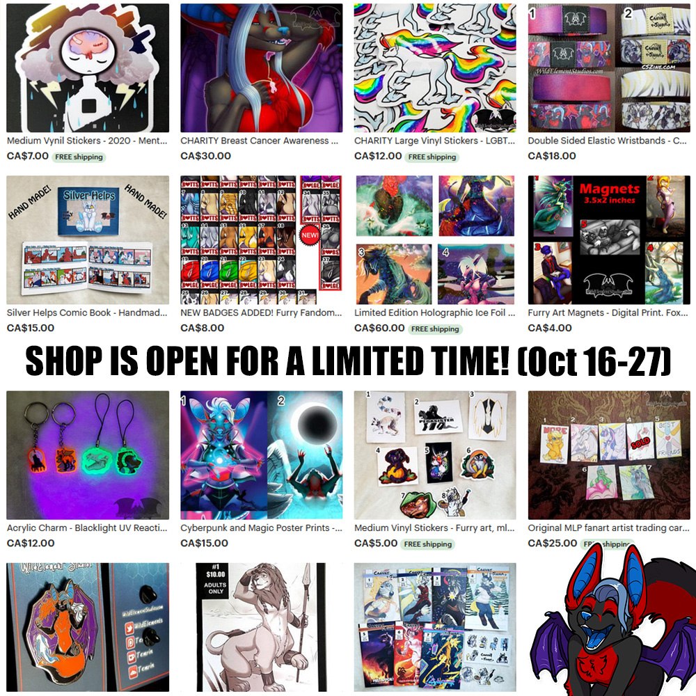 Pssssssst. Hey! I re-stocked  #Etsy a day early but items are still only available for a limited time (Until Oct 27) and in limited quantities!Check incoming thread for info!RTs appreciated! #Etsy  #smallbusiness  #furryart  #mentalhealth  #LGBTQA+  #LGBT  #zine  #artbook